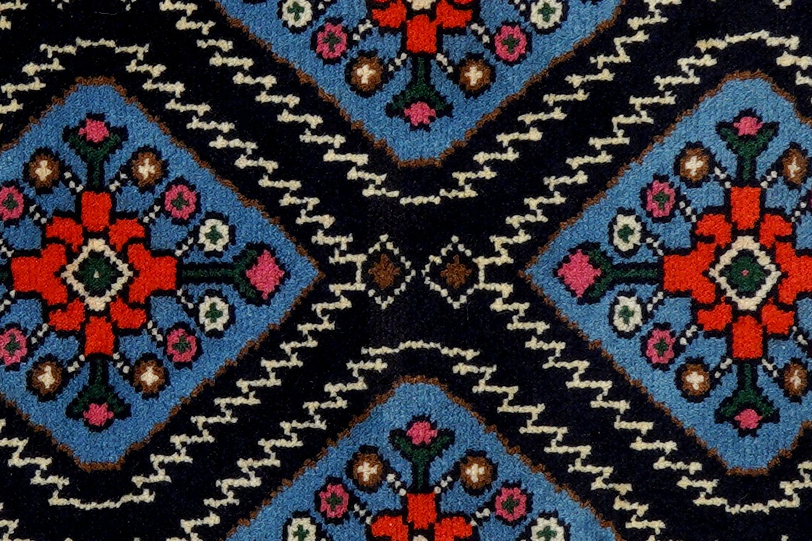 Hamadan — Hand-knotted, 57x94 cm, Blue, 100% Virgin Wool | View 6