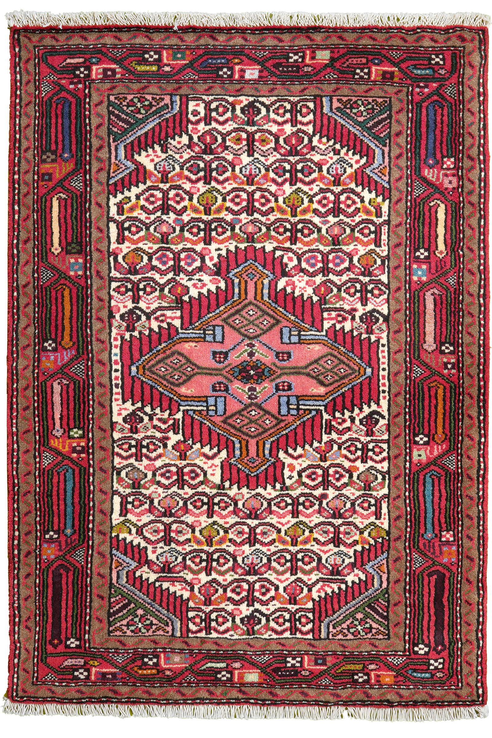 Assadabad — Hand-knotted, 80x116 cm, Beige, 100% Virgin Wool | Main view