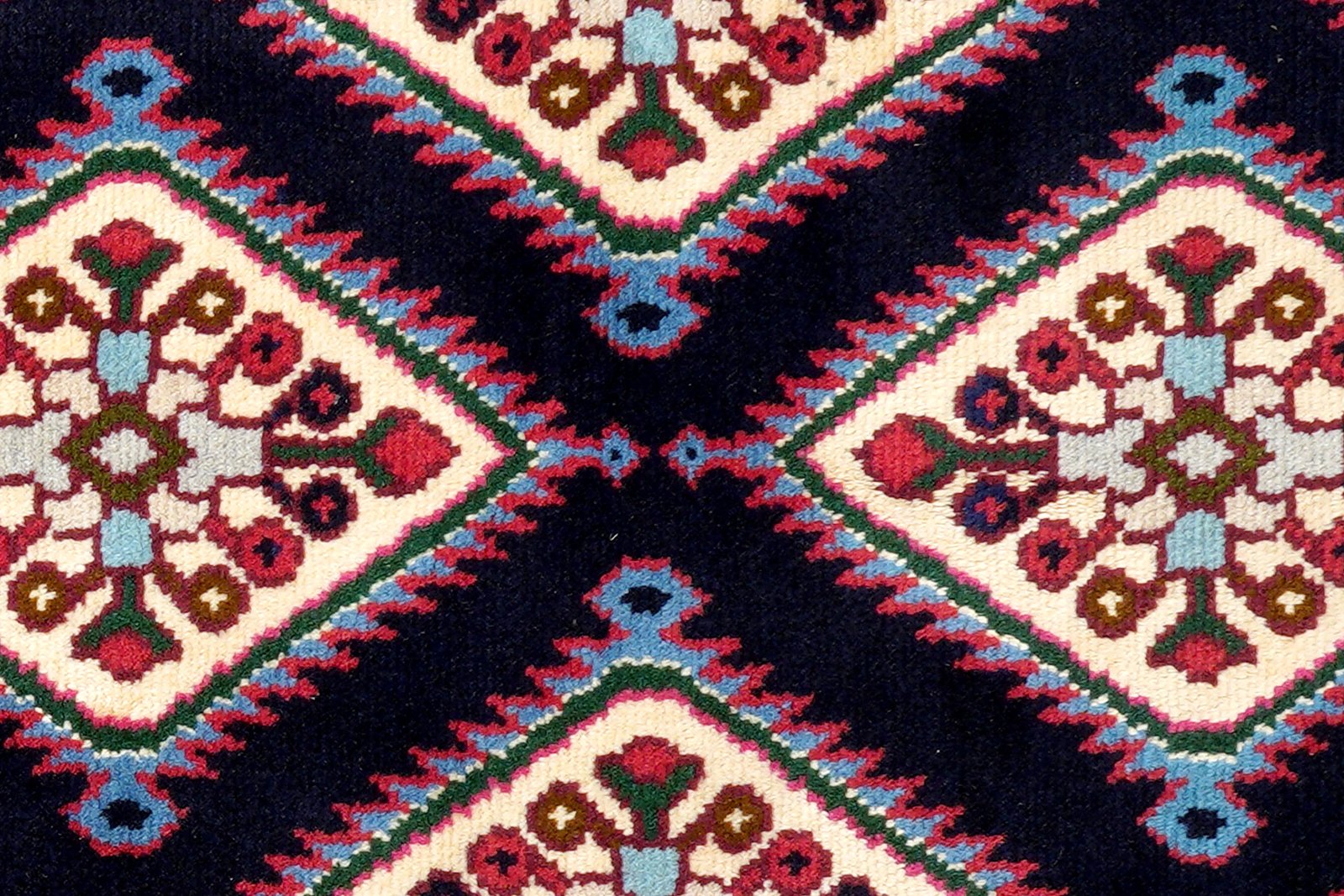 Hamadan — Hand-knotted, 70x204 cm, Blue, 100% Virgin Wool | View 6