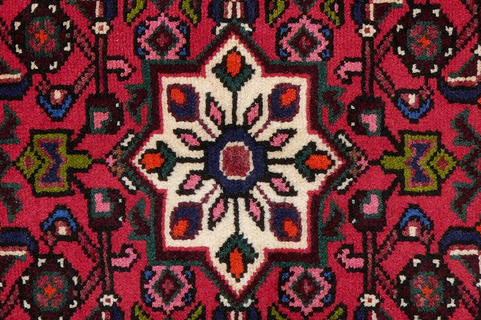 Hosseinabad — Hand-knotted, 64x90 cm, Red, 100% Virgin Wool | View 6