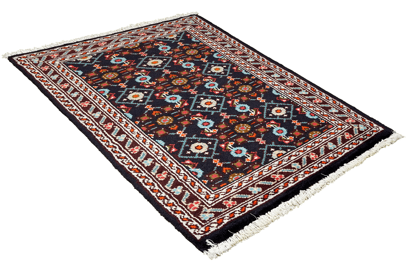Hamadan — Hand-knotted, 60x92 cm, Blue, 100% Virgin Wool | View 4