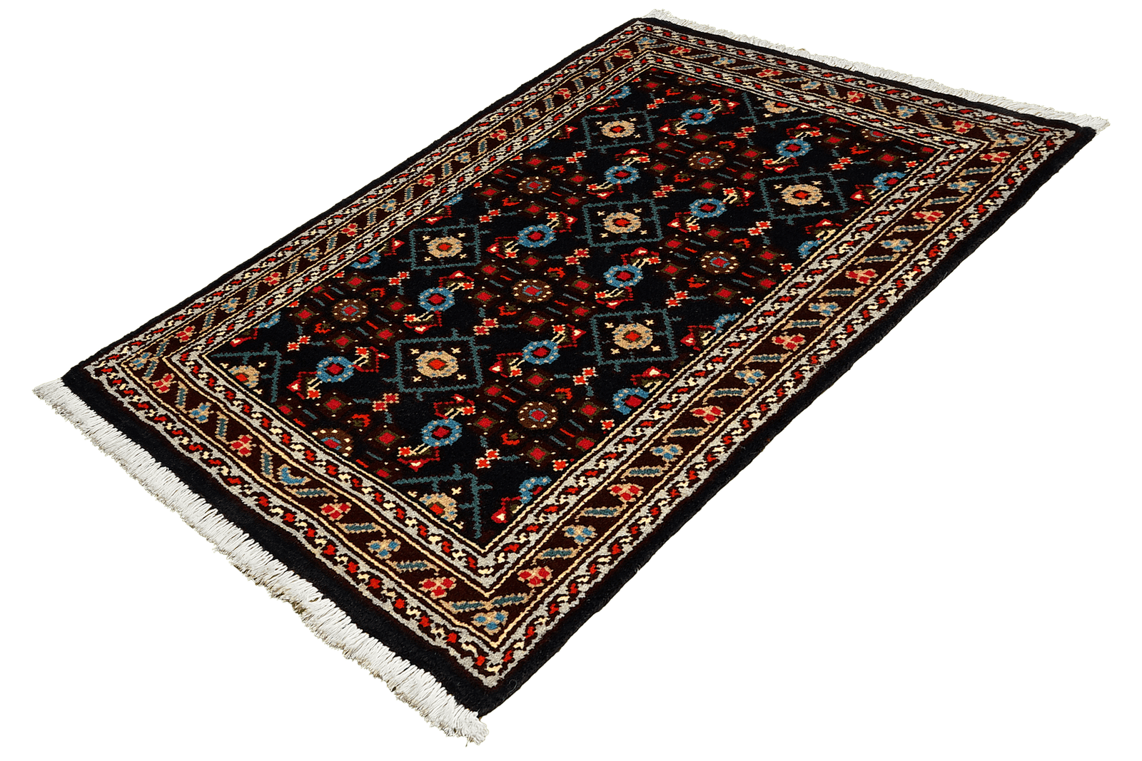 Hamadan — Hand-knotted, 60x92 cm, Blue, 100% Virgin Wool | View 5