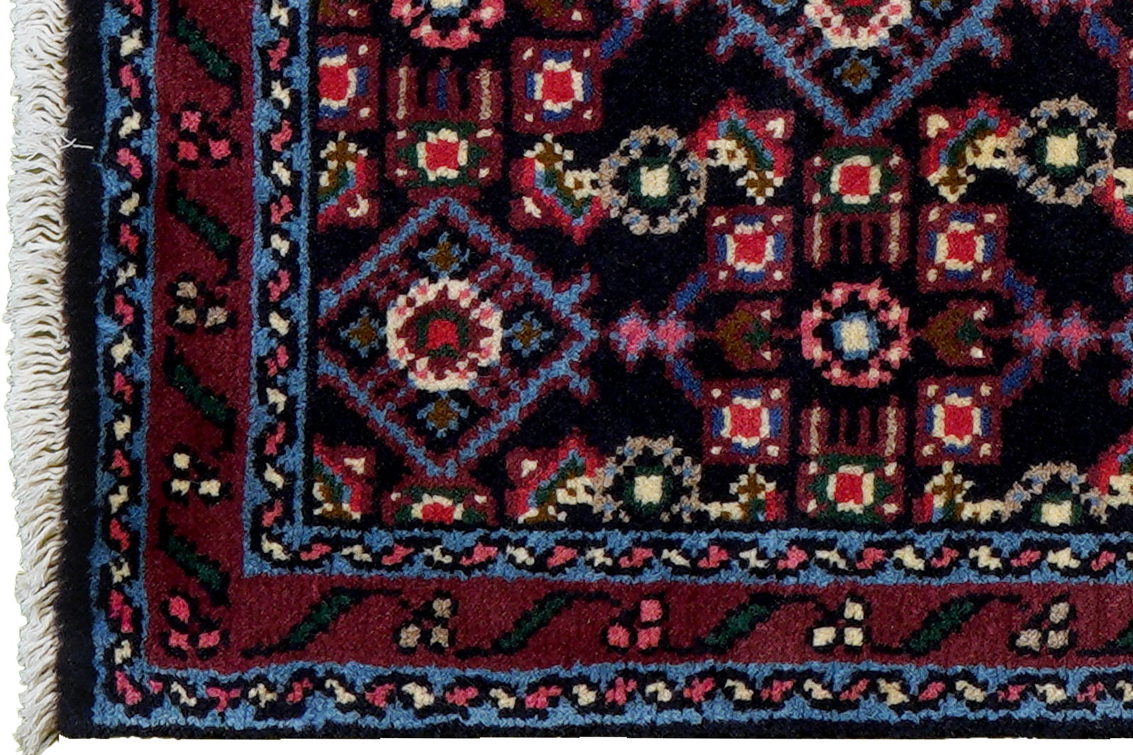 Hamadan — Handgefertigt, 89x58 cm, Rot, 100% Virgin Wool | View 4