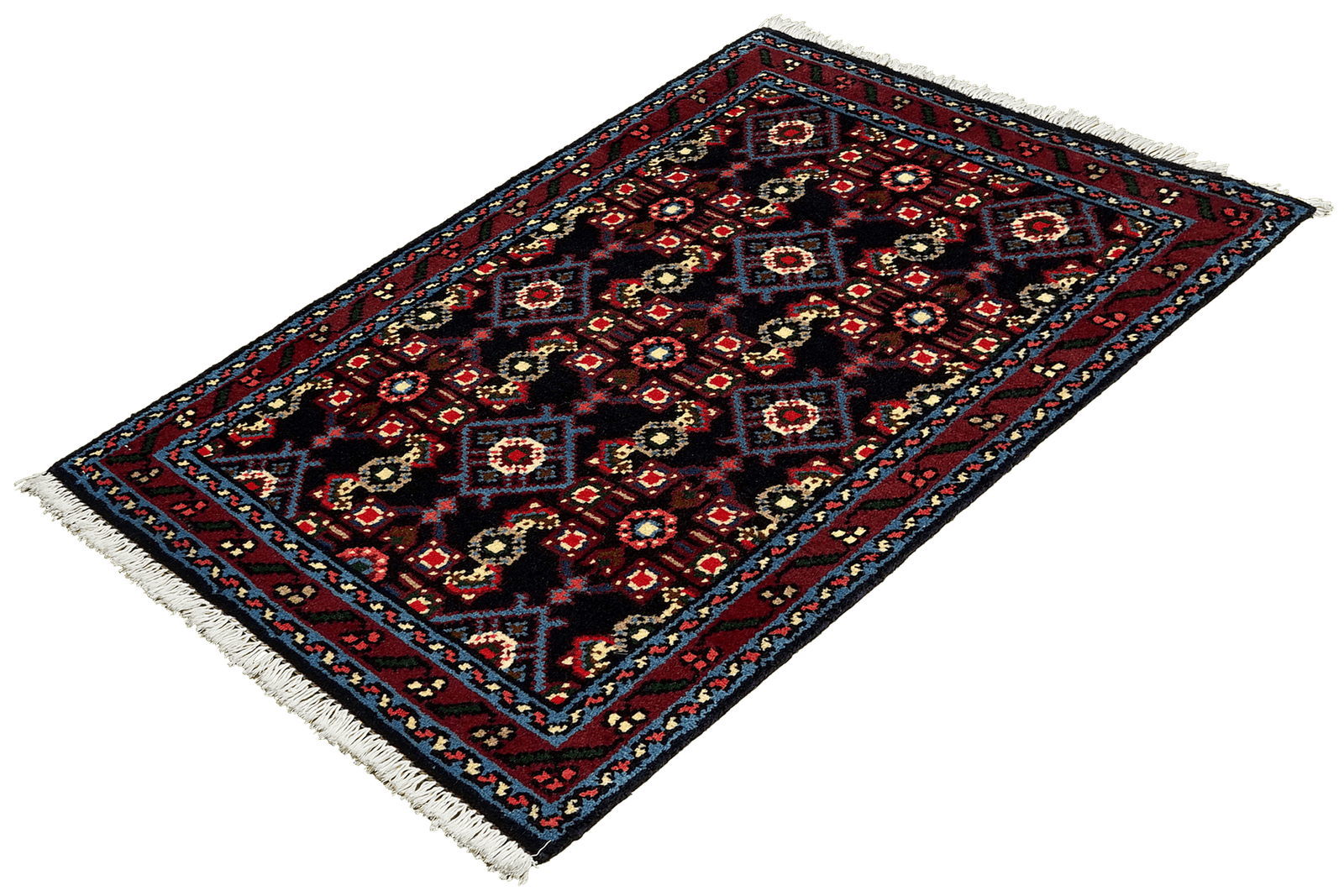 Hamadan — Hand-knotted, 58x89 cm, Blue, 100% Virgin Wool | View 5