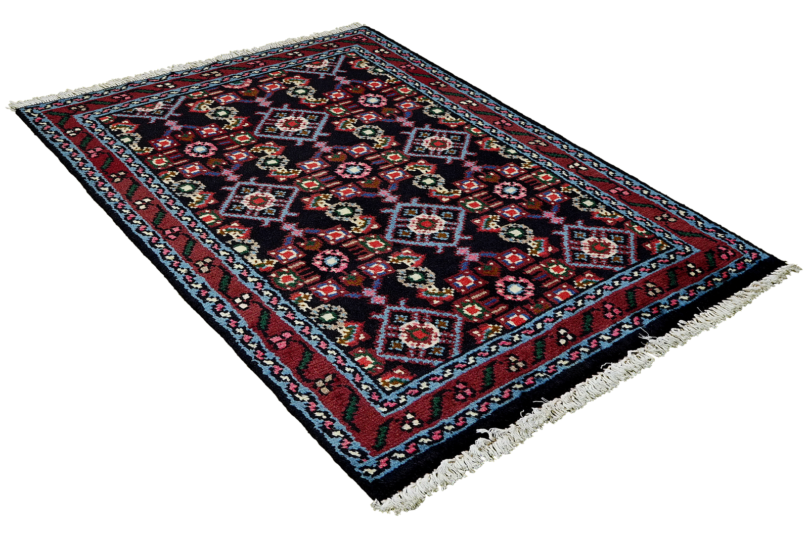 Hamadan — Handgefertigt, 89x58 cm, Rot, 100% Virgin Wool | View 5