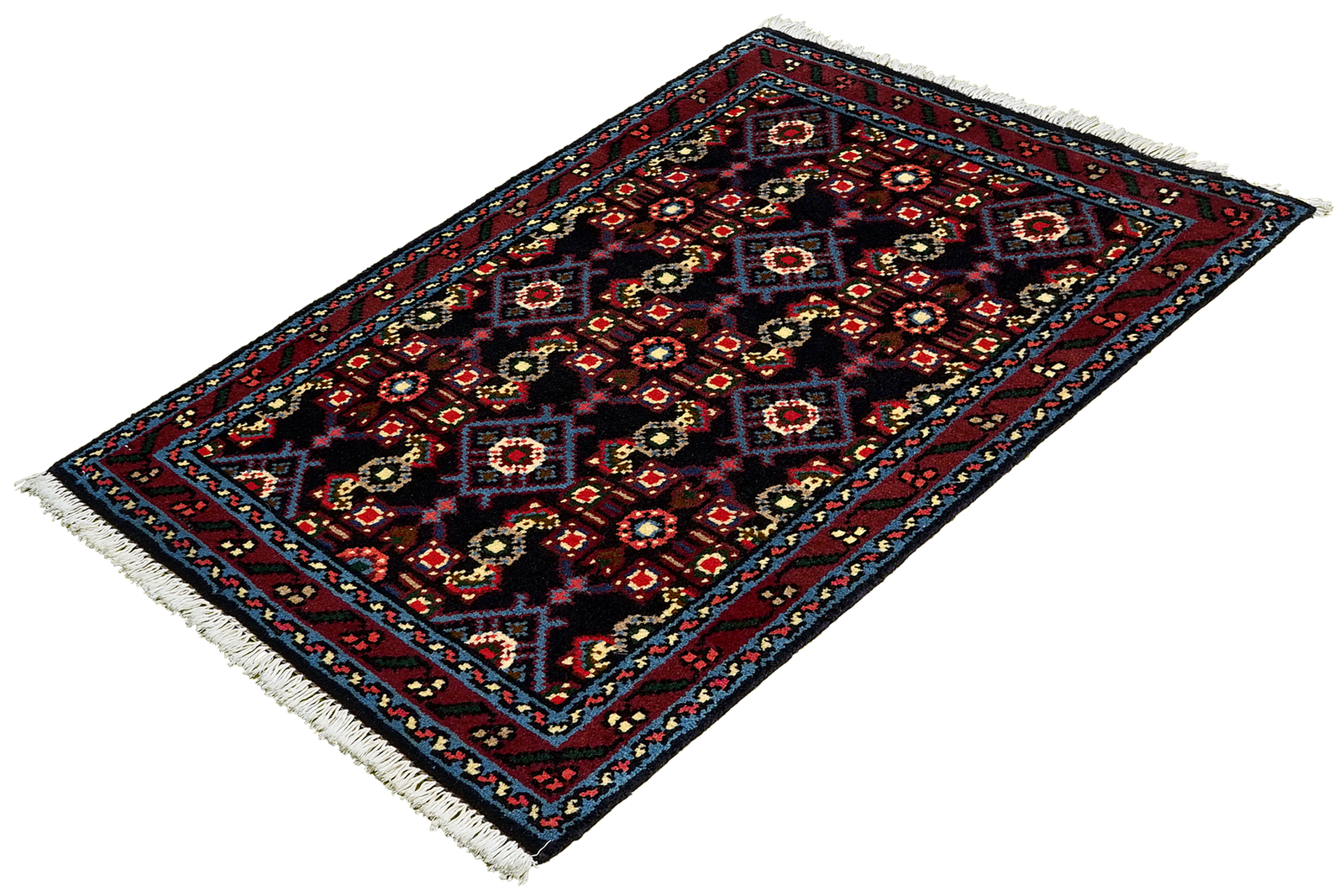 Hamadan — Handgefertigt, 89x58 cm, Rot, 100% Virgin Wool | View 6