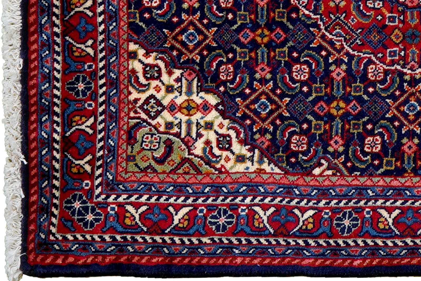 Sarough — Hand-knotted, 66x80 cm, Blue, 100% Virgin Wool | View 3