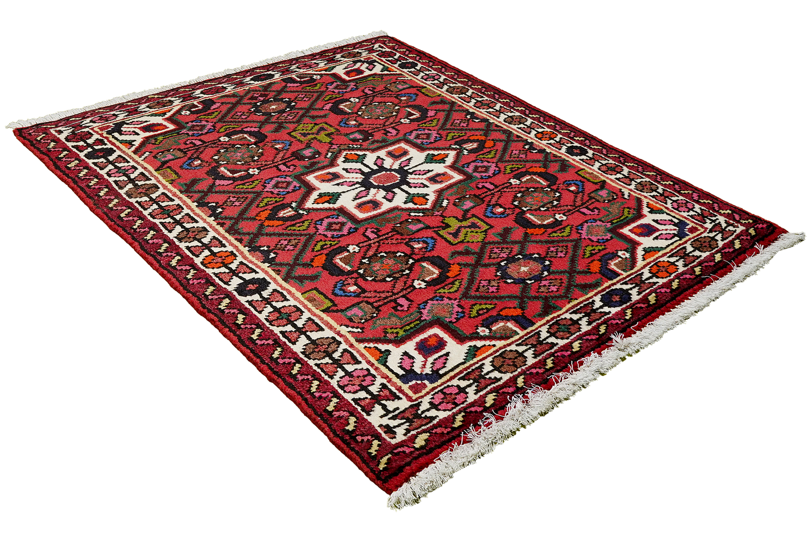 Hosseinabad — Handgefertigt, 90x64 cm, Beige, 100% Virgin Wool | View 5