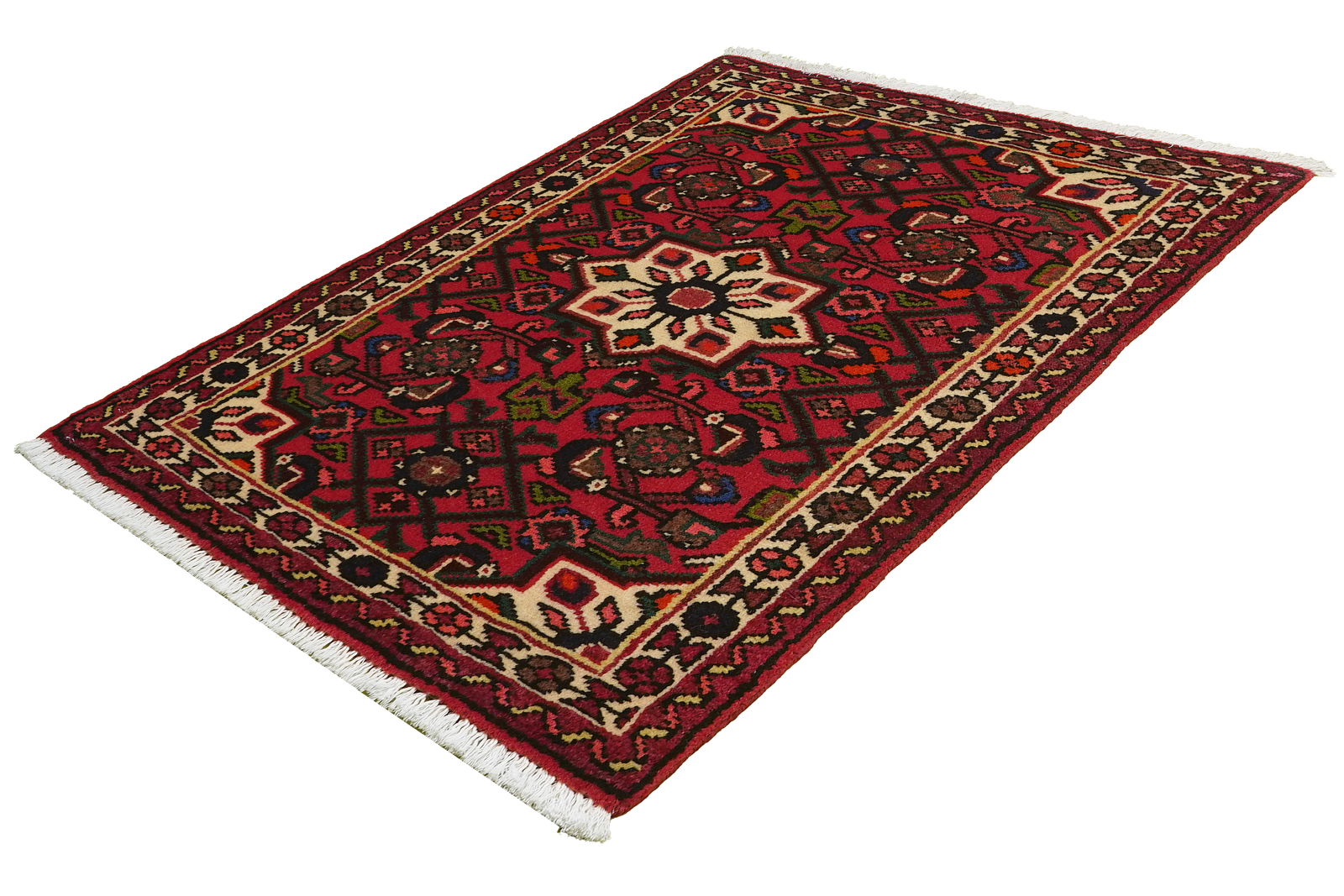 Hosseinabad — Handgefertigt, 90x64 cm, Beige, 100% Virgin Wool | View 6