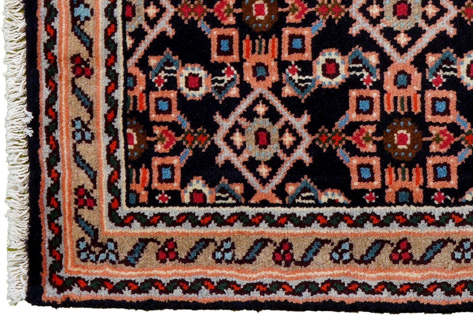 Hamadan — Hand-knotted, 60x95 cm, Blue, 100% Virgin Wool | View 3