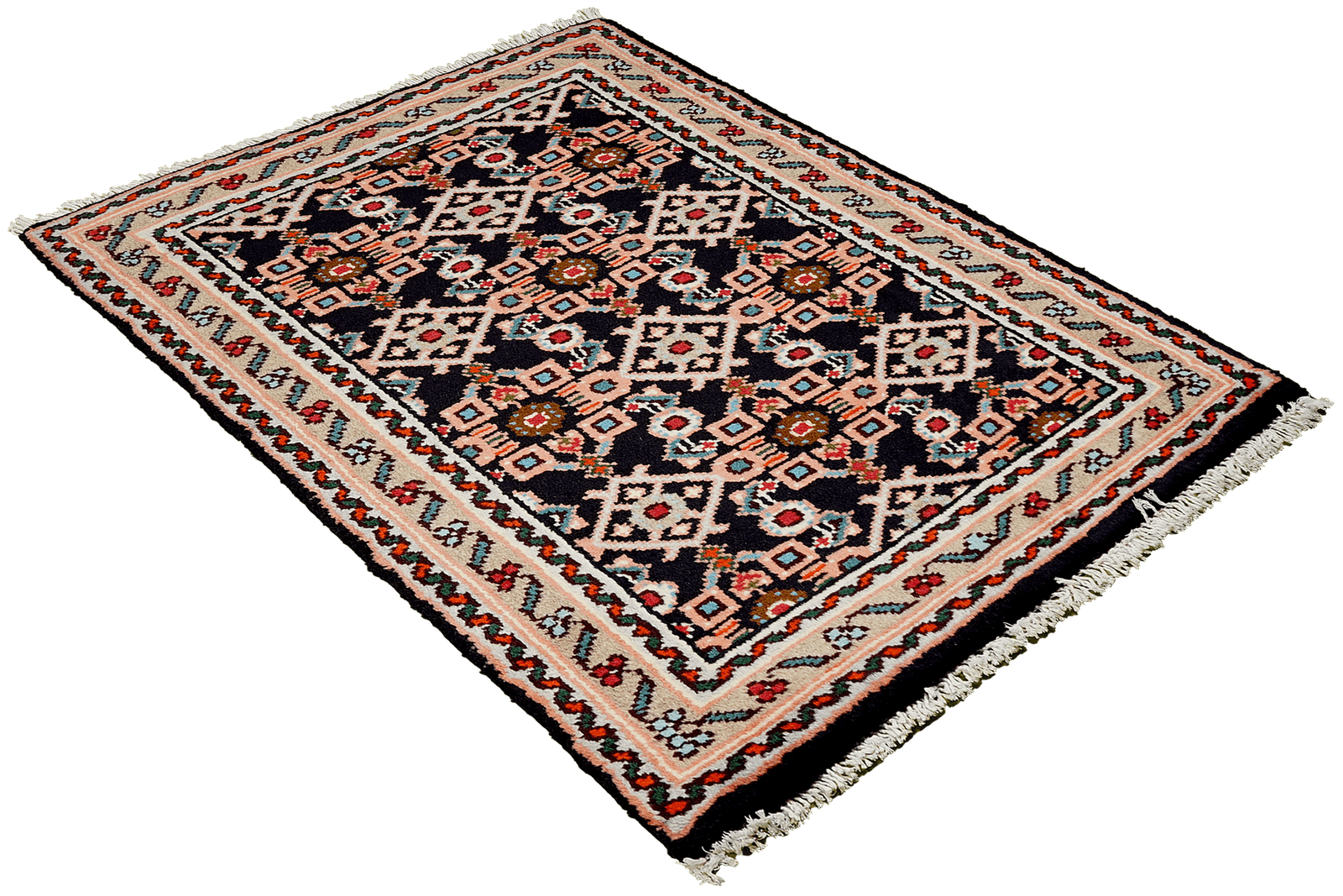 Hamadan — Hand-knotted, 60x95 cm, Blue, 100% Virgin Wool | View 4