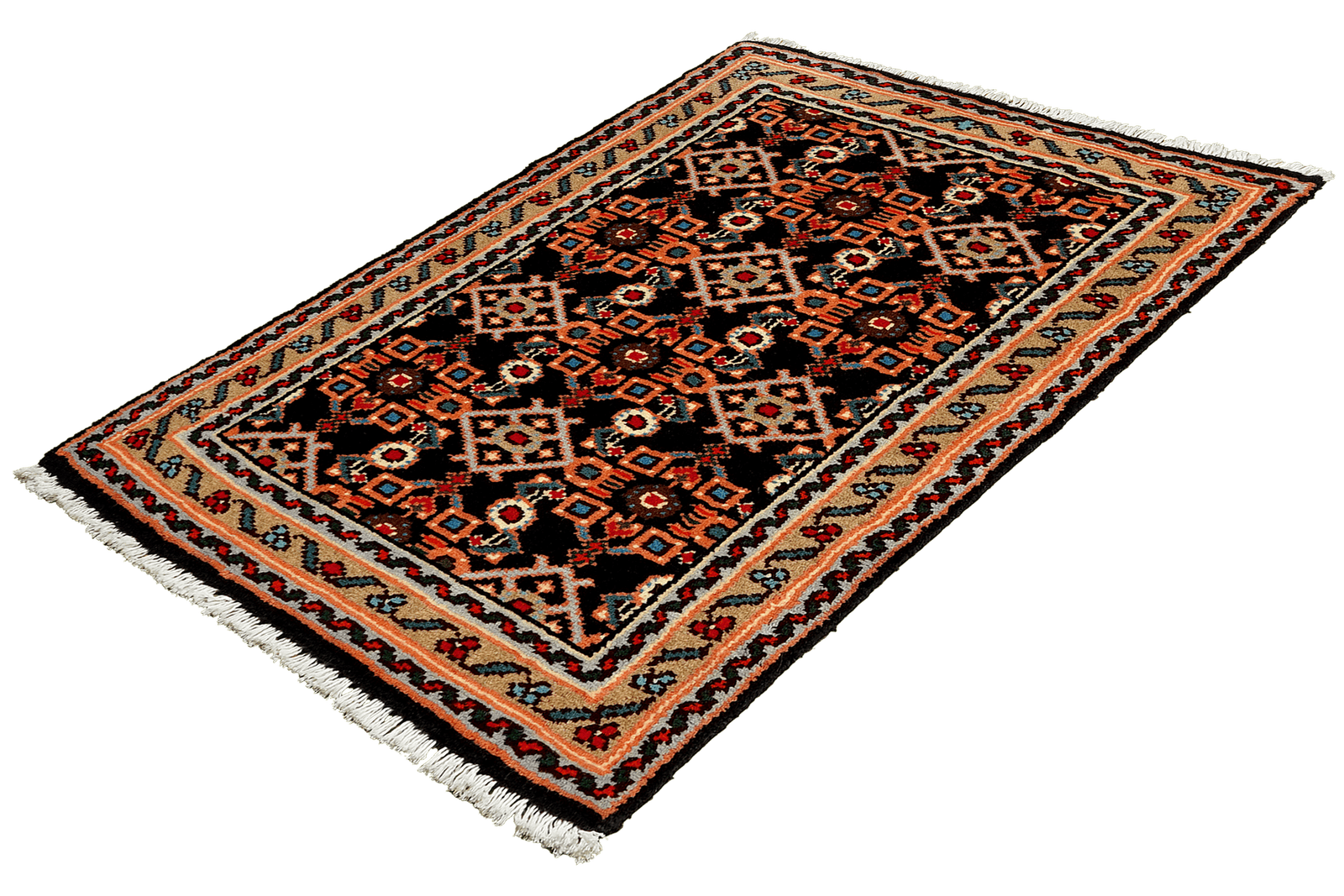 Hamadan — Hand-knotted, 60x95 cm, Blue, 100% Virgin Wool | View 5