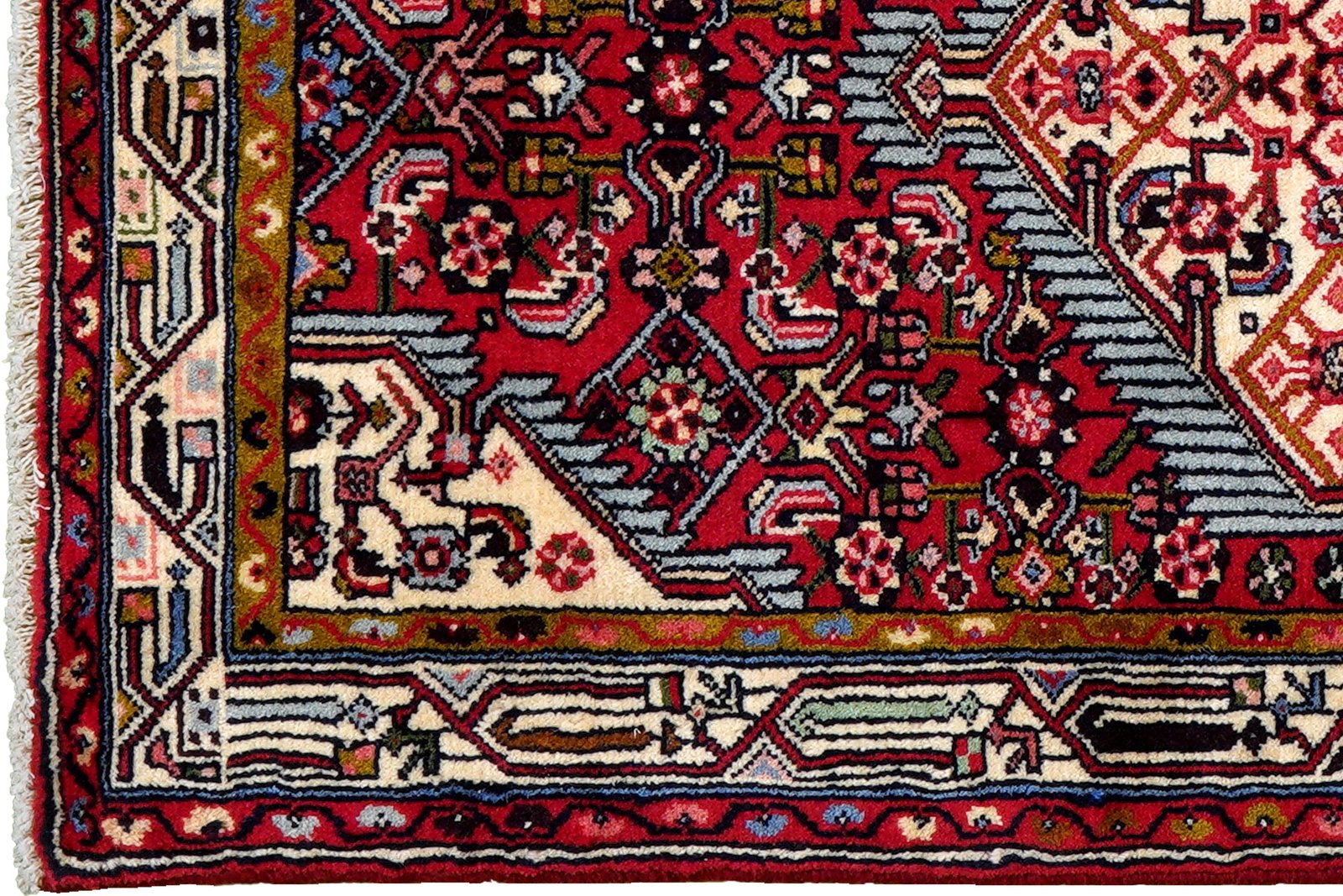 Assadabad — Hand-knotted, 73x118 cm, Red, 100% Virgin Wool | View 3