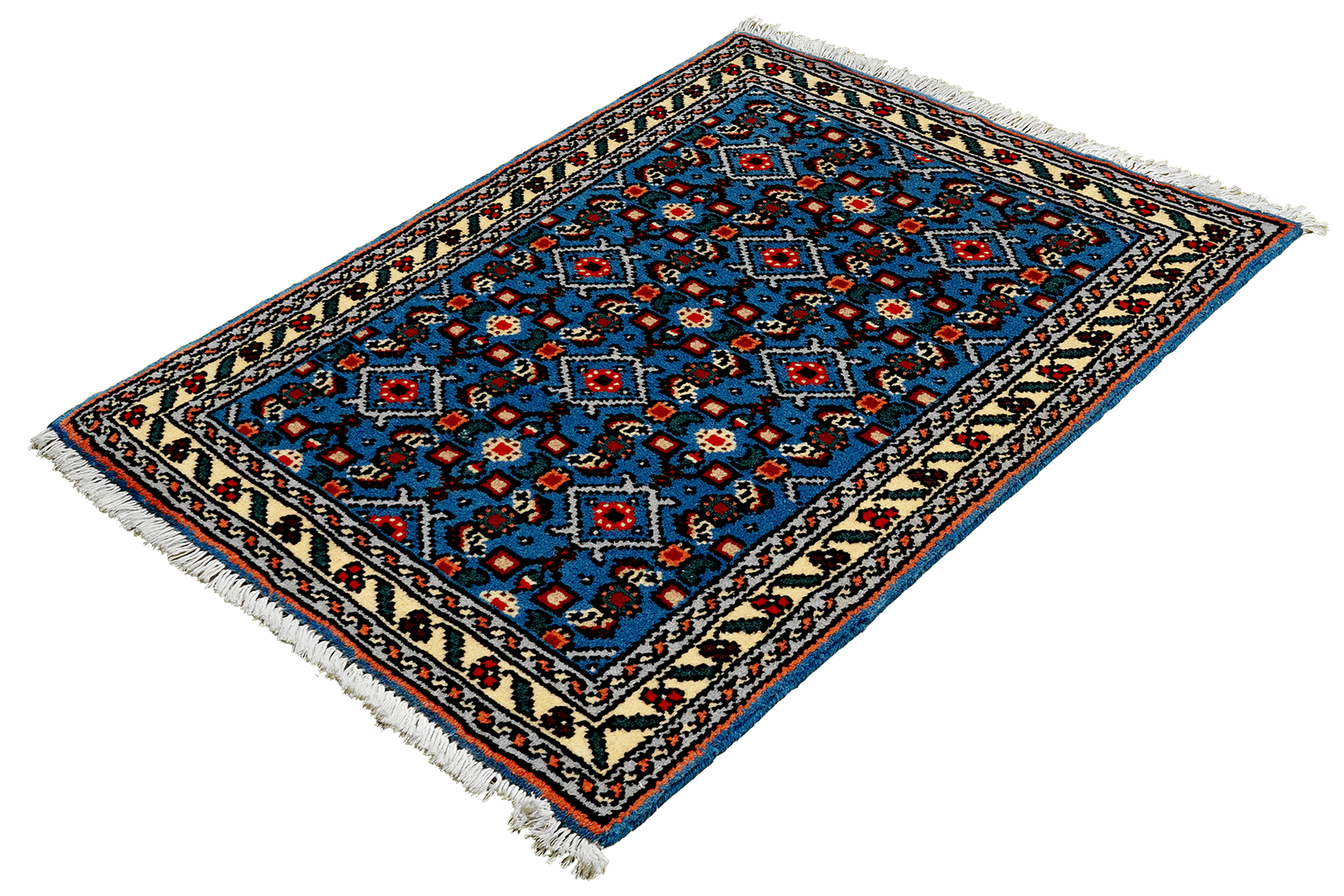 Hamadan — Hand-knotted, 61x88 cm, Blue, 100% Virgin Wool | View 5