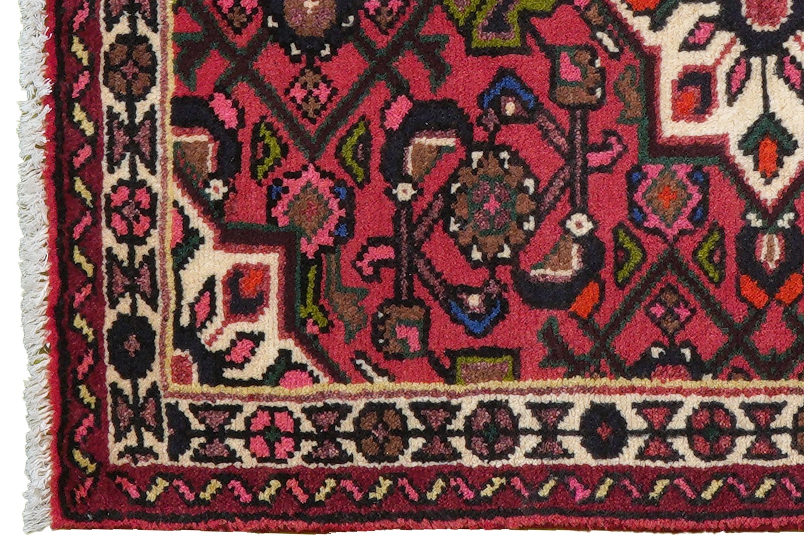 Hosseinabad — Hand-knotted, 64x94 cm, Red, 100% Virgin Wool | View 3
