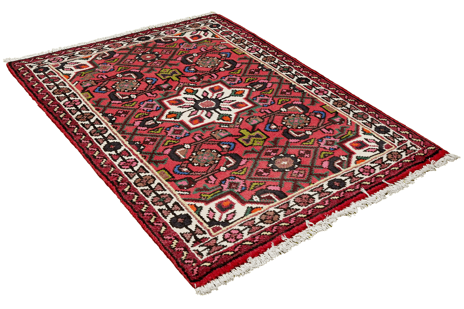 Hosseinabad — Hand-knotted, 65x89 cm, Red, 100% Virgin Wool | View 4