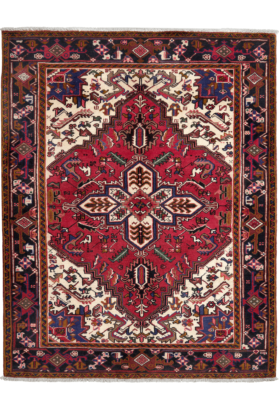 Mehrewan — Hand-knotted, 154x200 cm, Red, 100% Virgin Wool | Main view