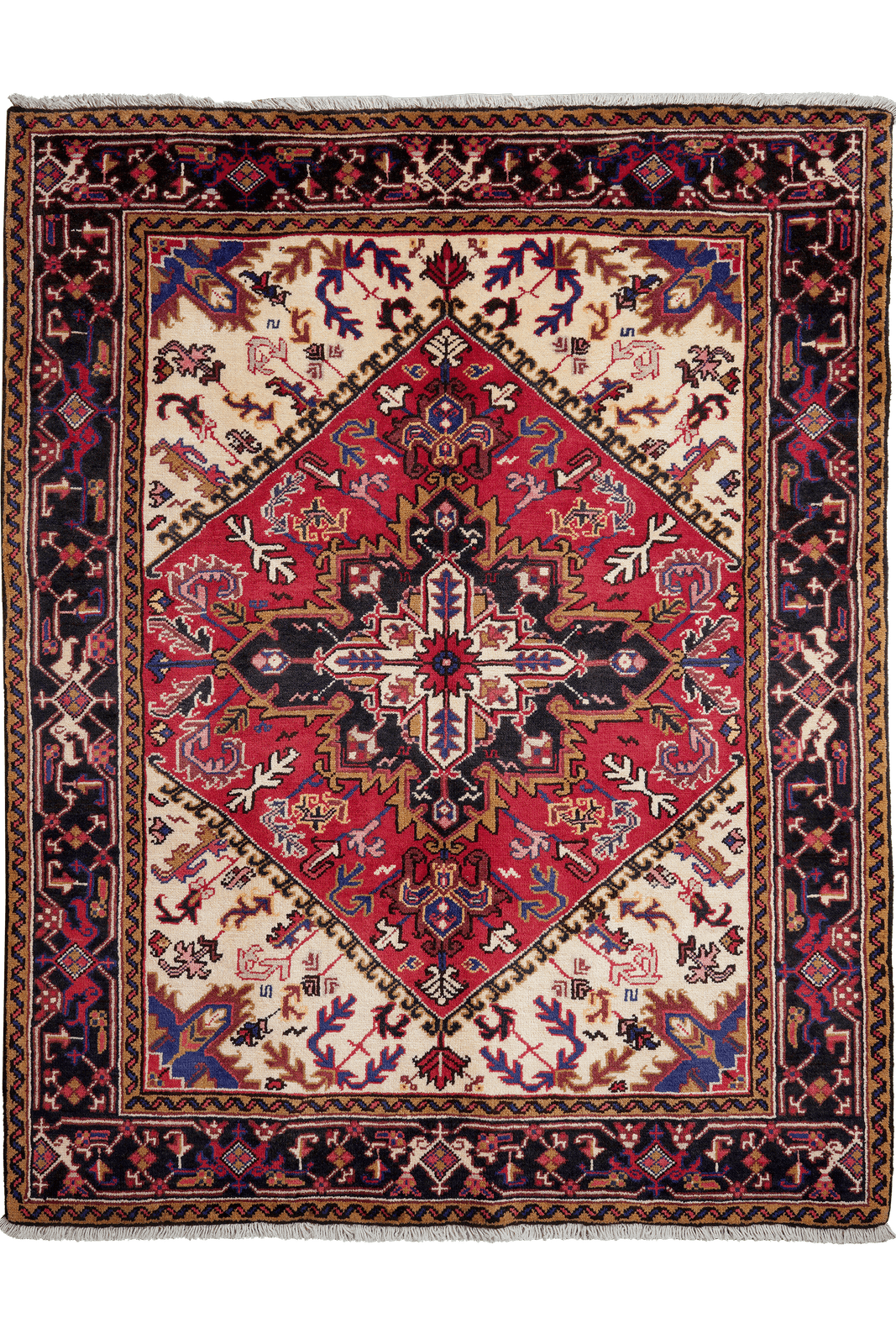 Mehrewan — Hand-knotted, 152x199 cm, Red, 100% Virgin Wool | Main view
