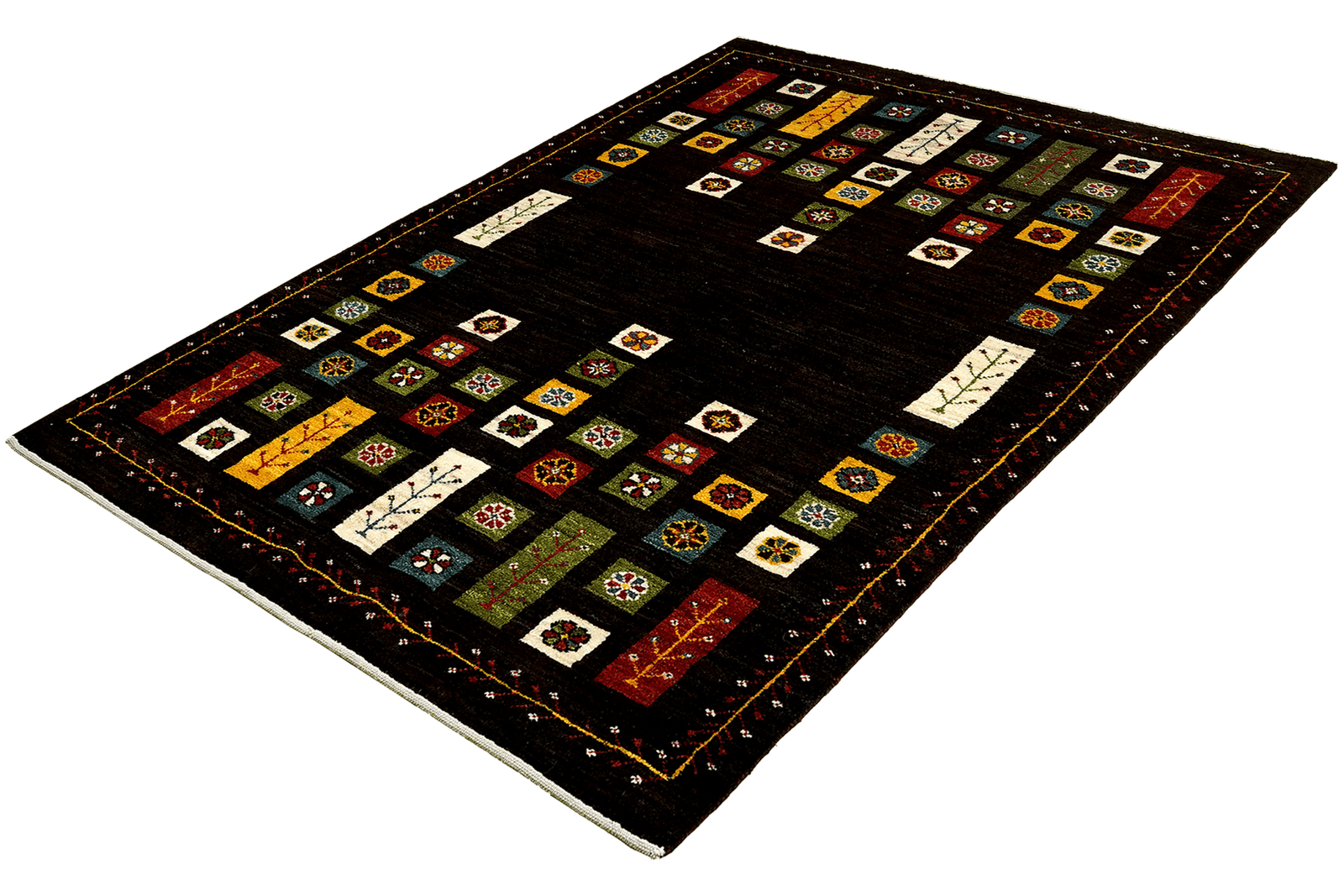 Rizbaf — Hand-knotted, 119x184 cm, Black, 100% Virgin Wool | View 5