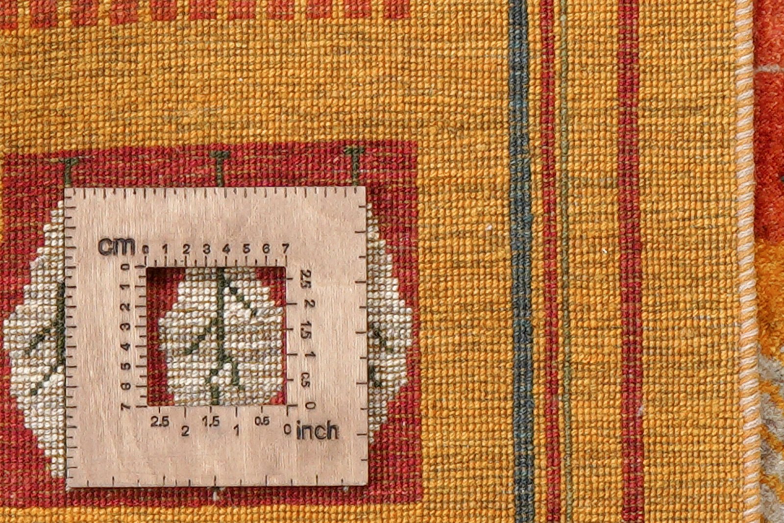 Rizbaf — Hand-knotted, 123x176 cm, Yellow, 100% Virgin Wool | View 8