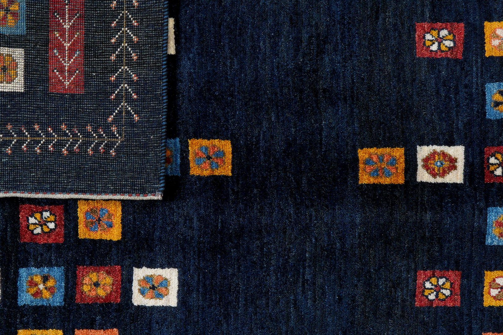Rizbaf — Hand-knotted, 125x182 cm, Blue, 100% Virgin Wool | View 7