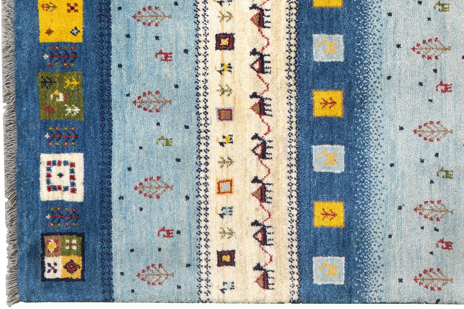 Rizbaf — Hand-knotted, 152x199 cm, Blue, 100% Virgin Wool | View 3