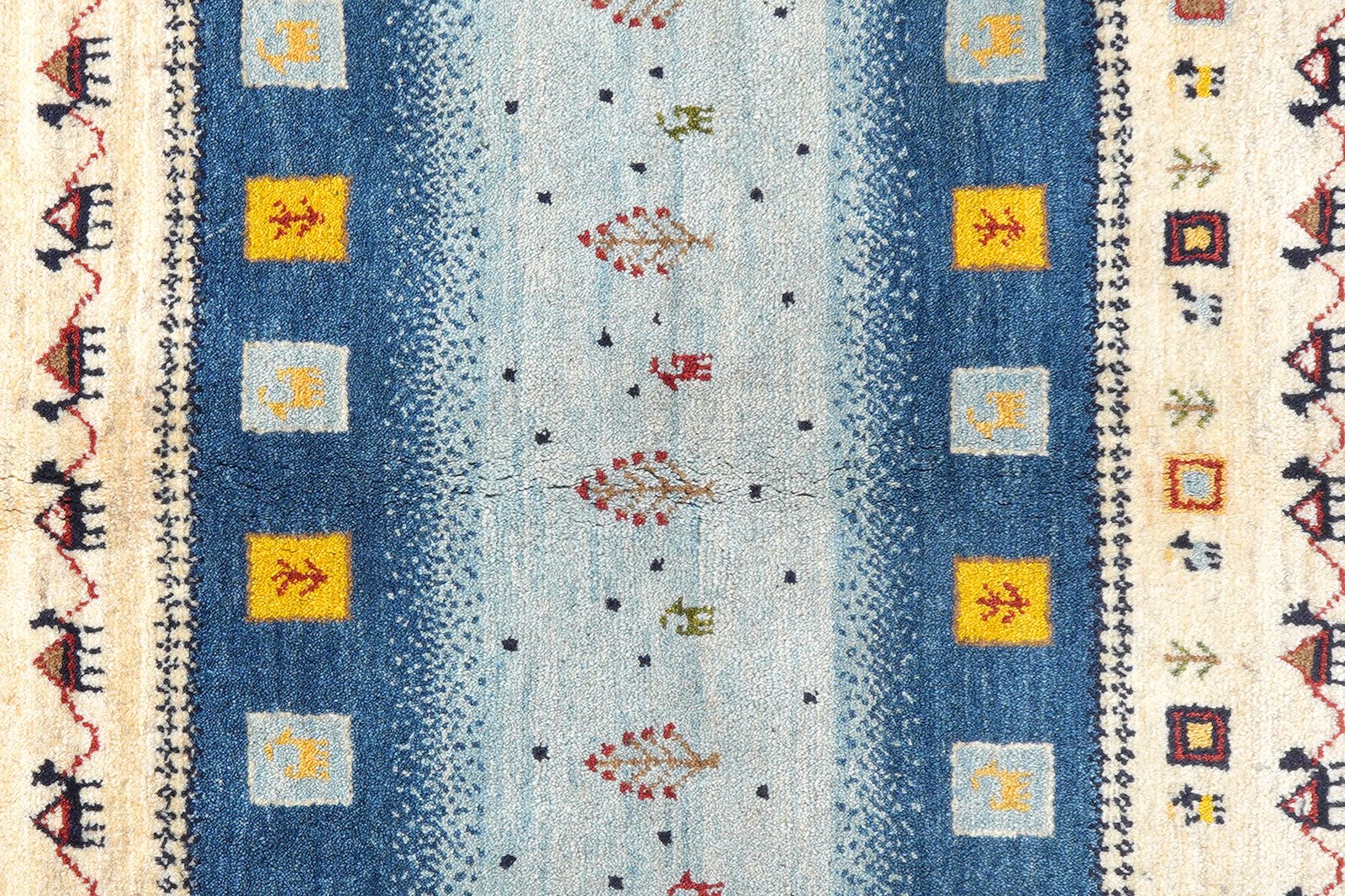 Rizbaf — Hand-knotted, 152x199 cm, Blue, 100% Virgin Wool | View 6