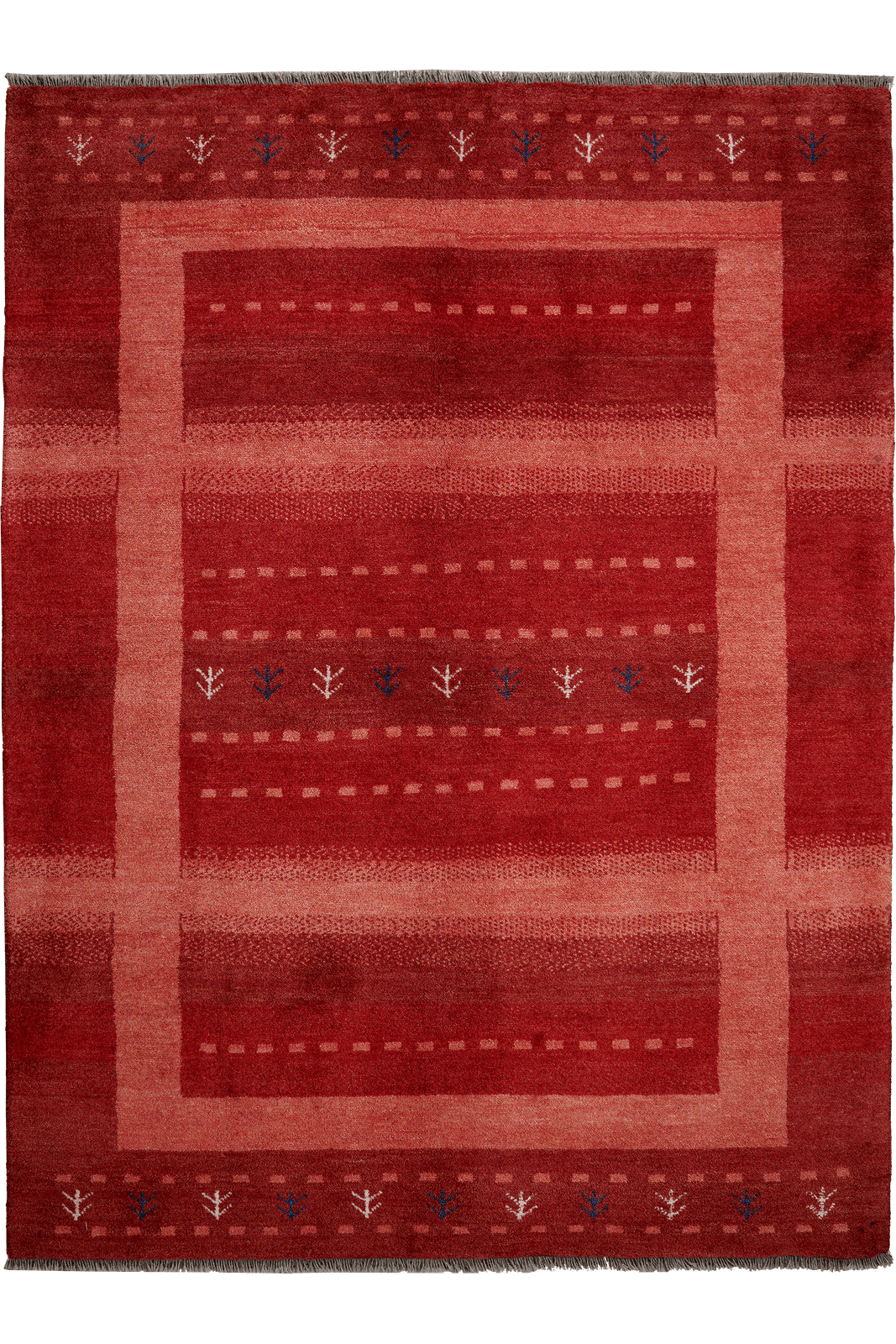 Gabbeh Sonnat — Hand-knotted, 152x204 cm, Red, 100% Virgin Wool | Main view