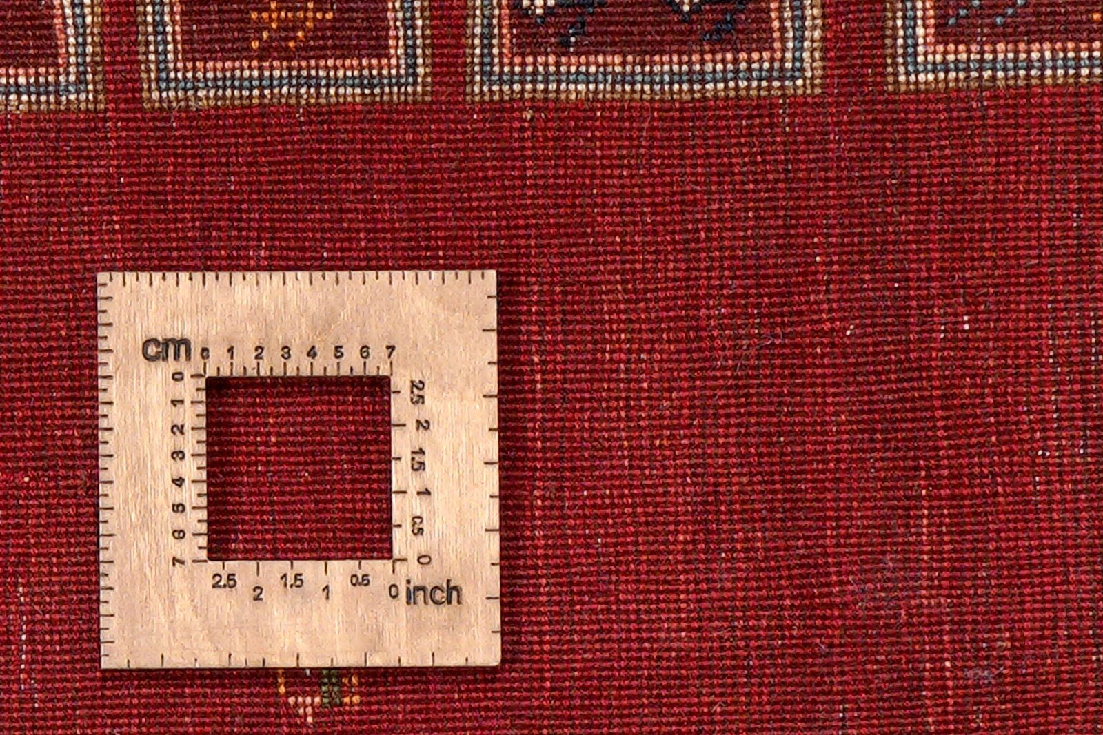 Rizbaf — Hand-knotted, 103x158 cm, Red, 100% Virgin Wool | View 8