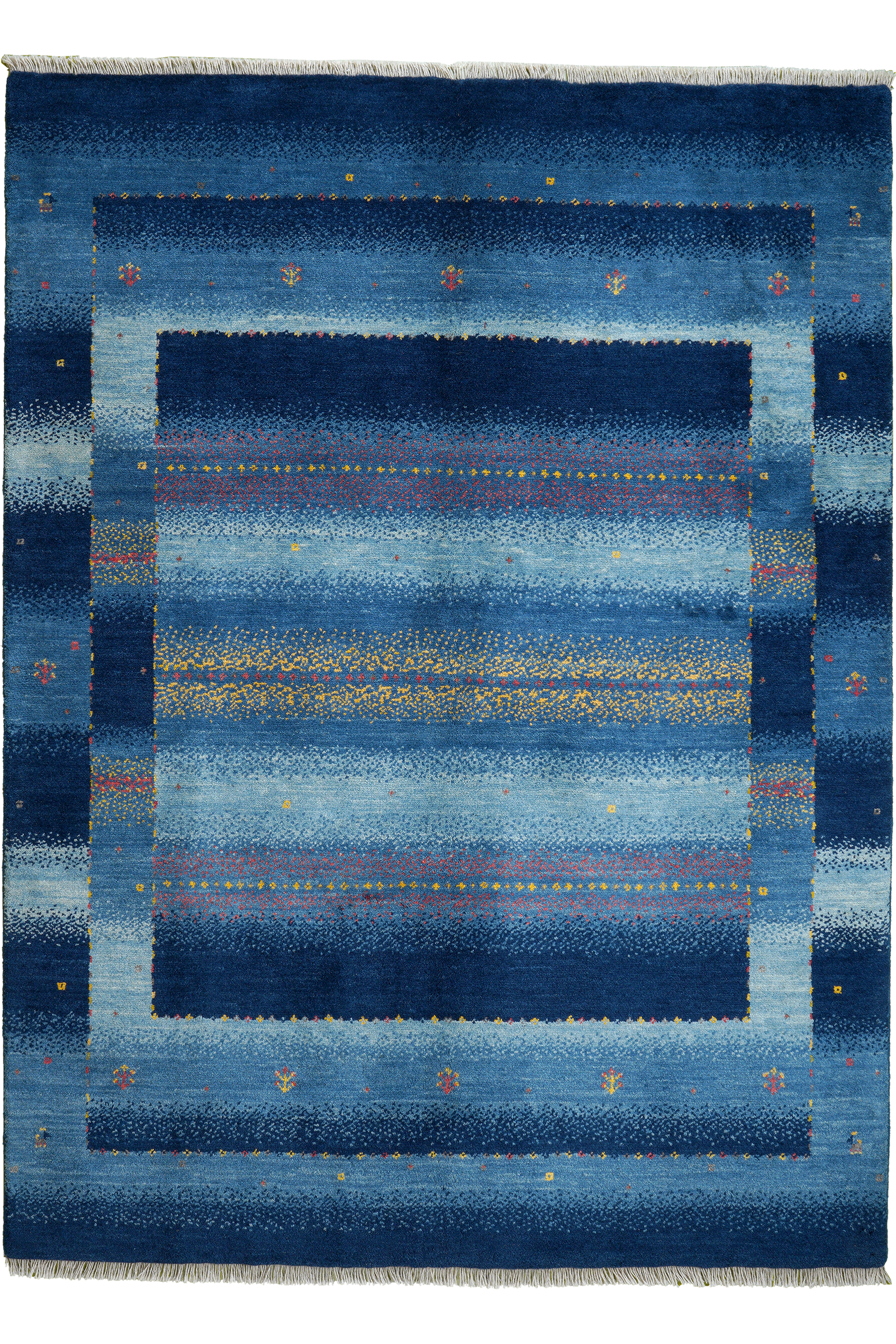 Rizbaf — Handgefertigt, 204x149 cm, Bunt, 100% Virgin Wool | Main view