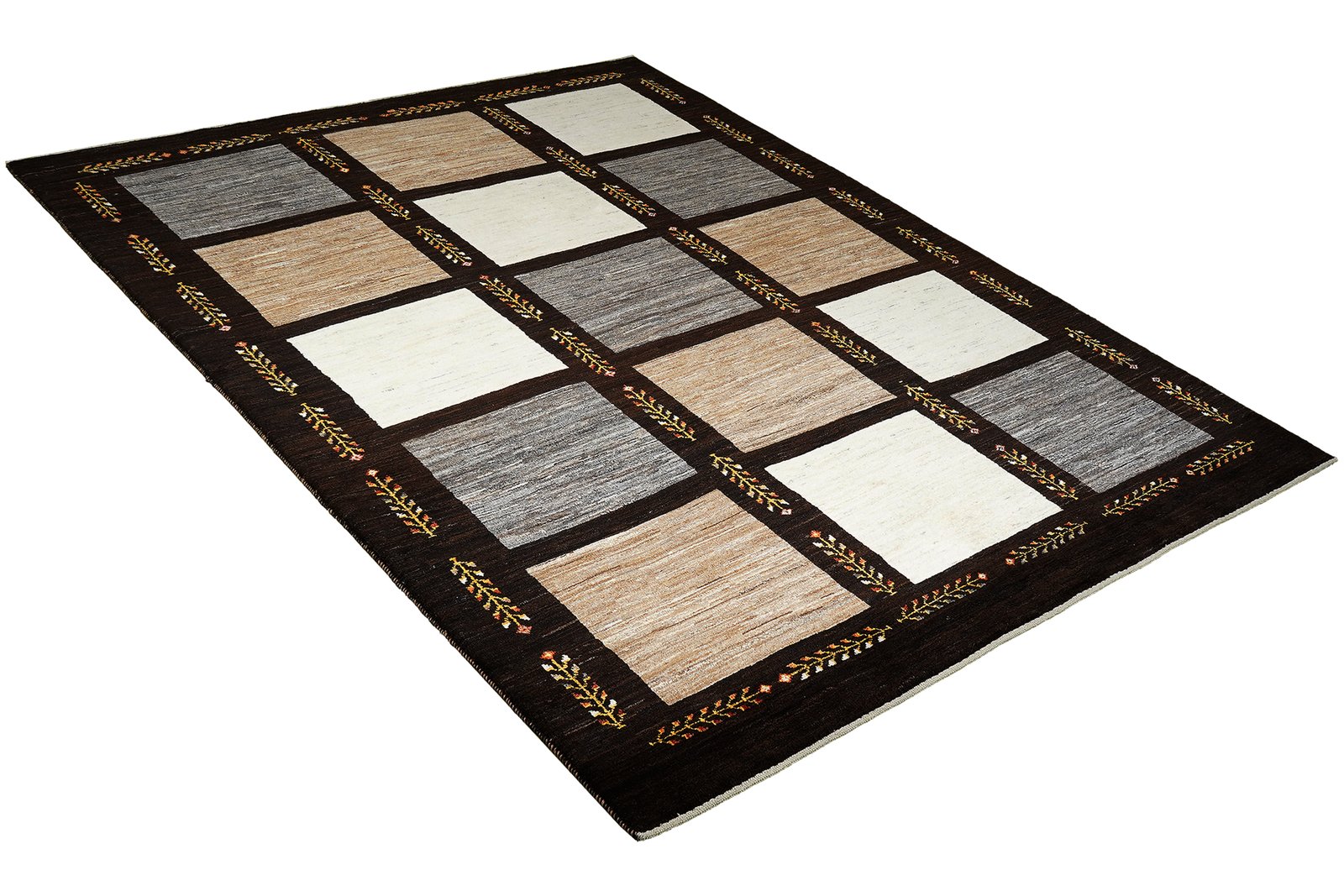 Rizbaf — Hand-knotted, 173x246 cm, Brown, 100% Virgin Wool | View 4