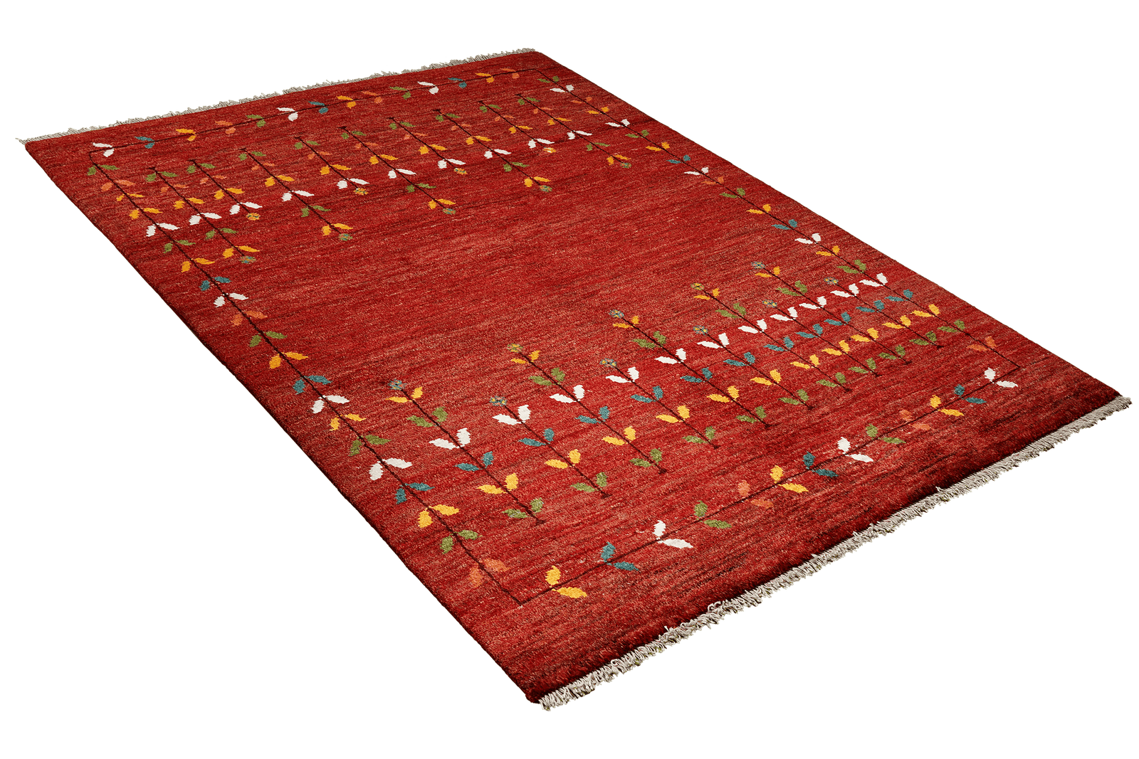 Rizbaf — Hand-knotted, 125x175 cm, Red, 100% Virgin Wool | View 4