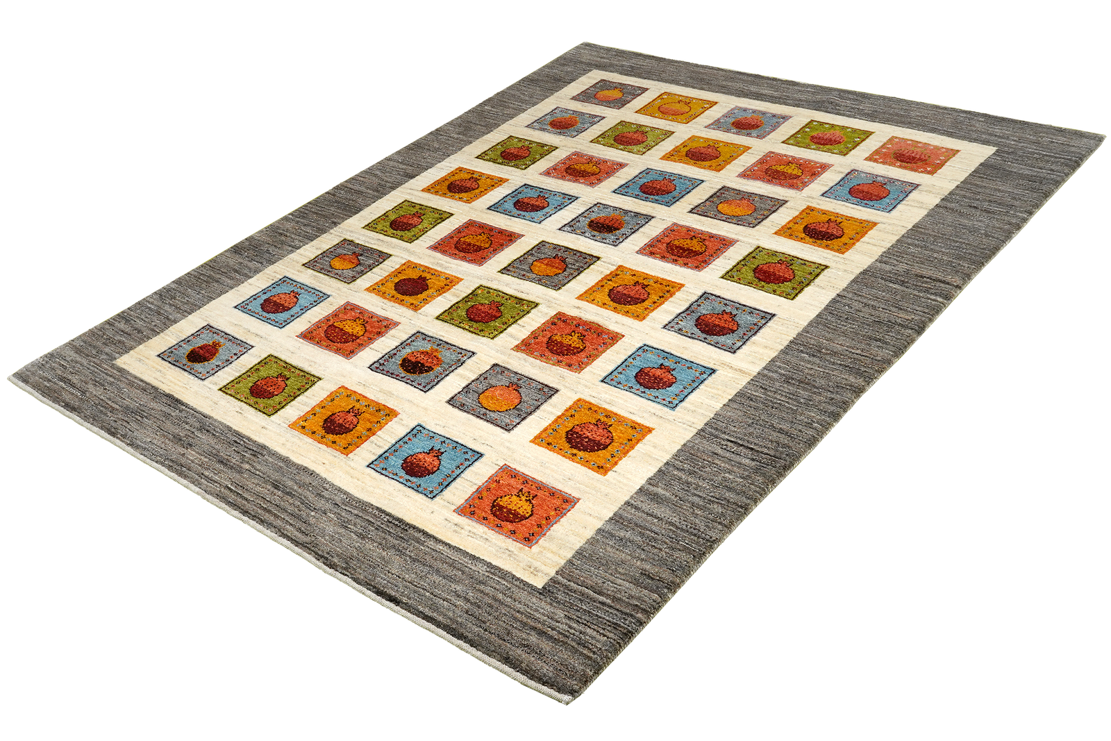 Rizbaf — Handgefertigt, 239x170 cm, Beige, 100% Virgin Wool | View 6