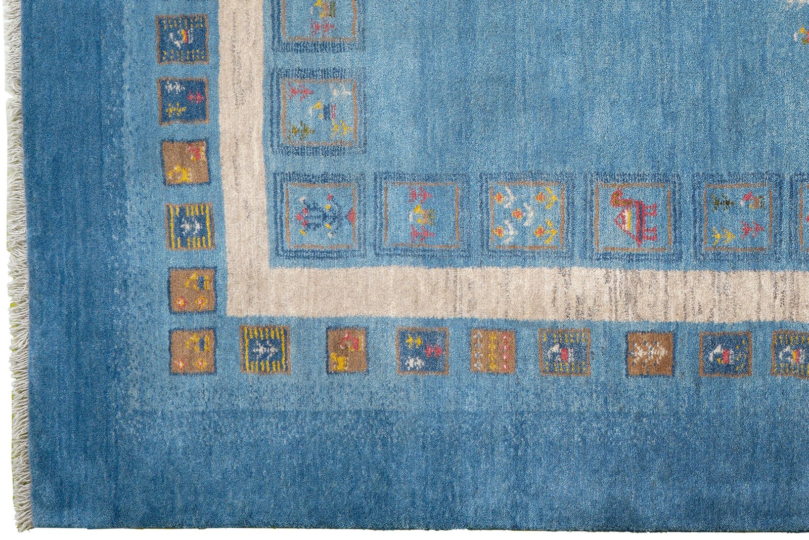 Rizbaf — Hand-knotted, 169x247 cm, Blue, 100% Virgin Wool | View 3