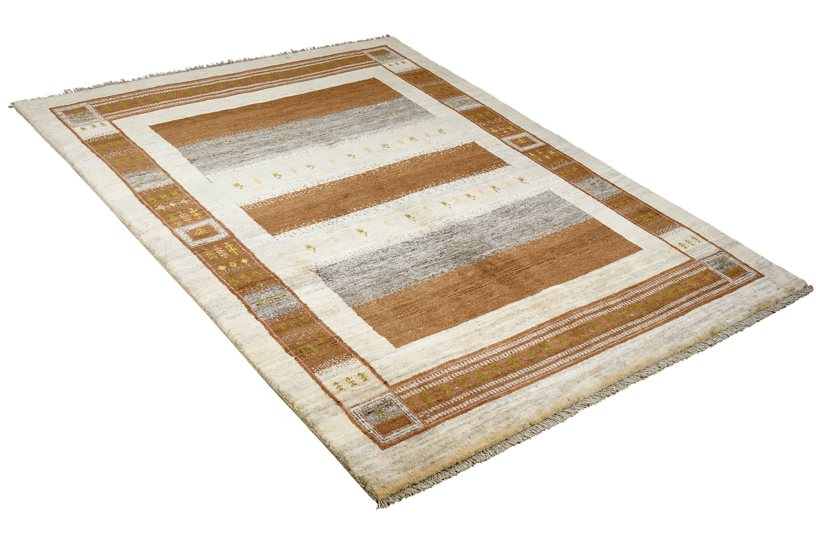 Rizbaf — Hand-knotted, 174x240 cm, Brown, 100% Virgin Wool | View 4