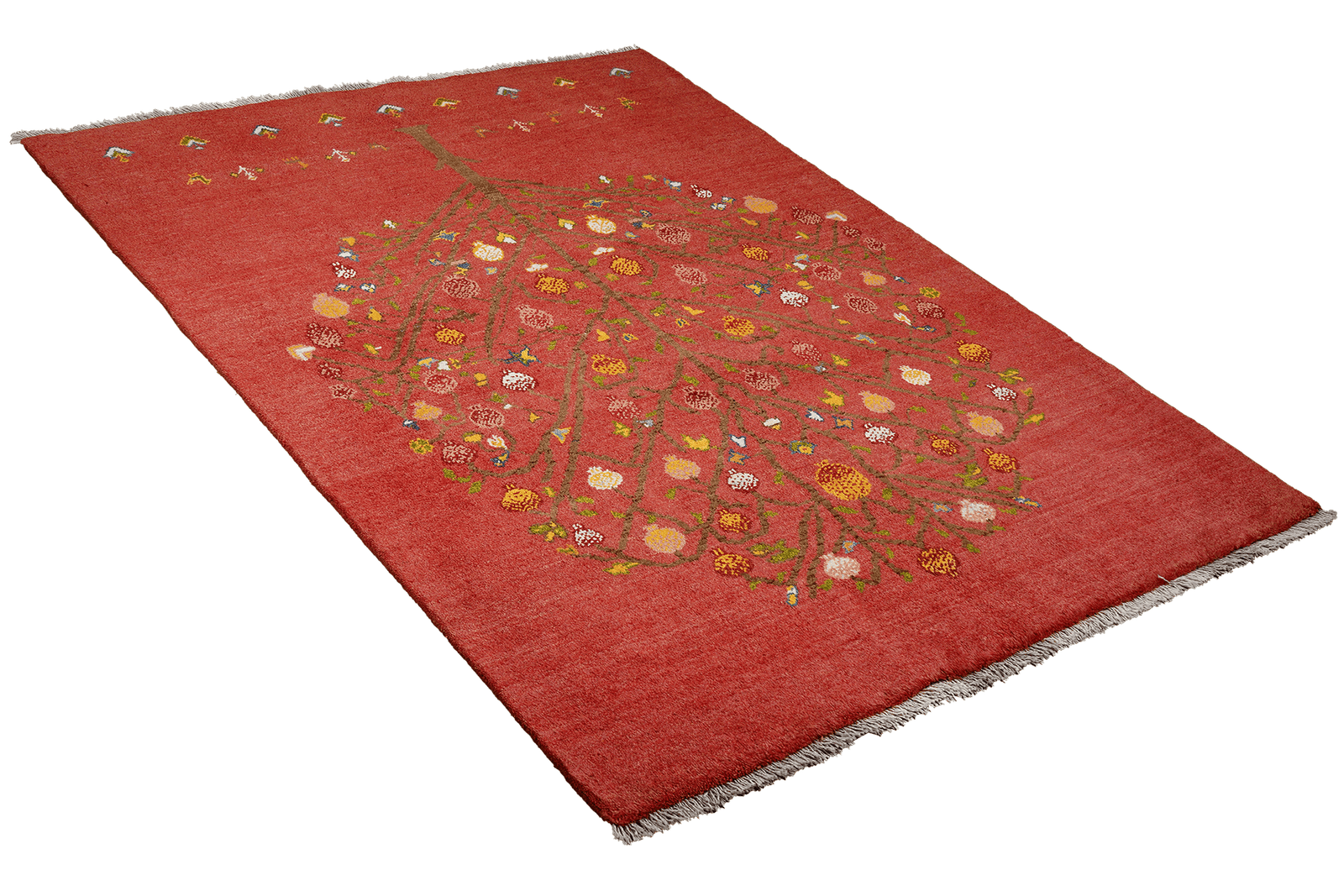 Rizbaf — Hand-knotted, 147x200 cm, Red, 100% Virgin Wool | View 4