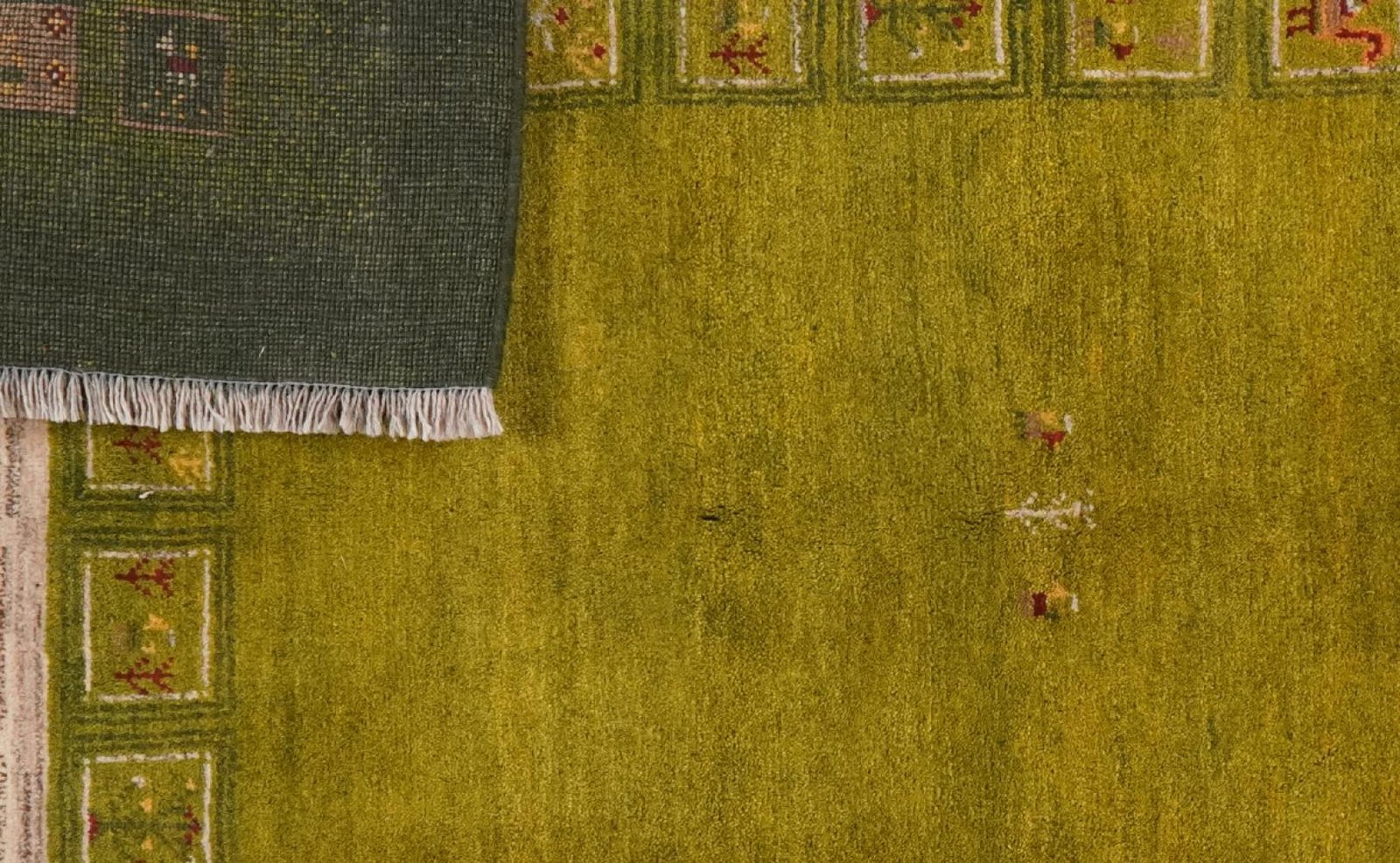 Rizbaf — Hand-knotted, 151x200 cm, Green, 100% Virgin Wool | View 4