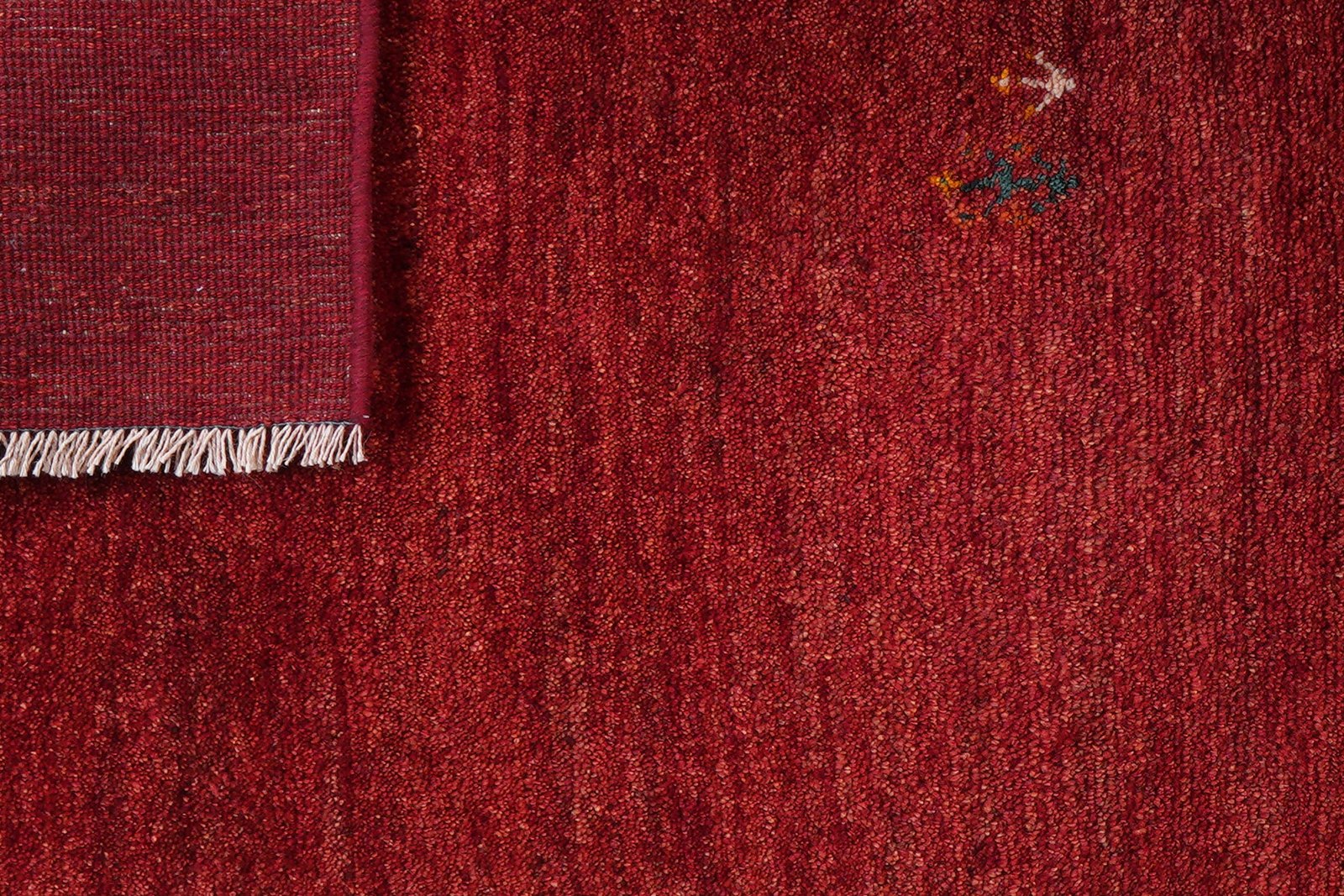 Gabbeh — Hand-knotted, 82x222 cm, Red, 100% Virgin Wool | View 7