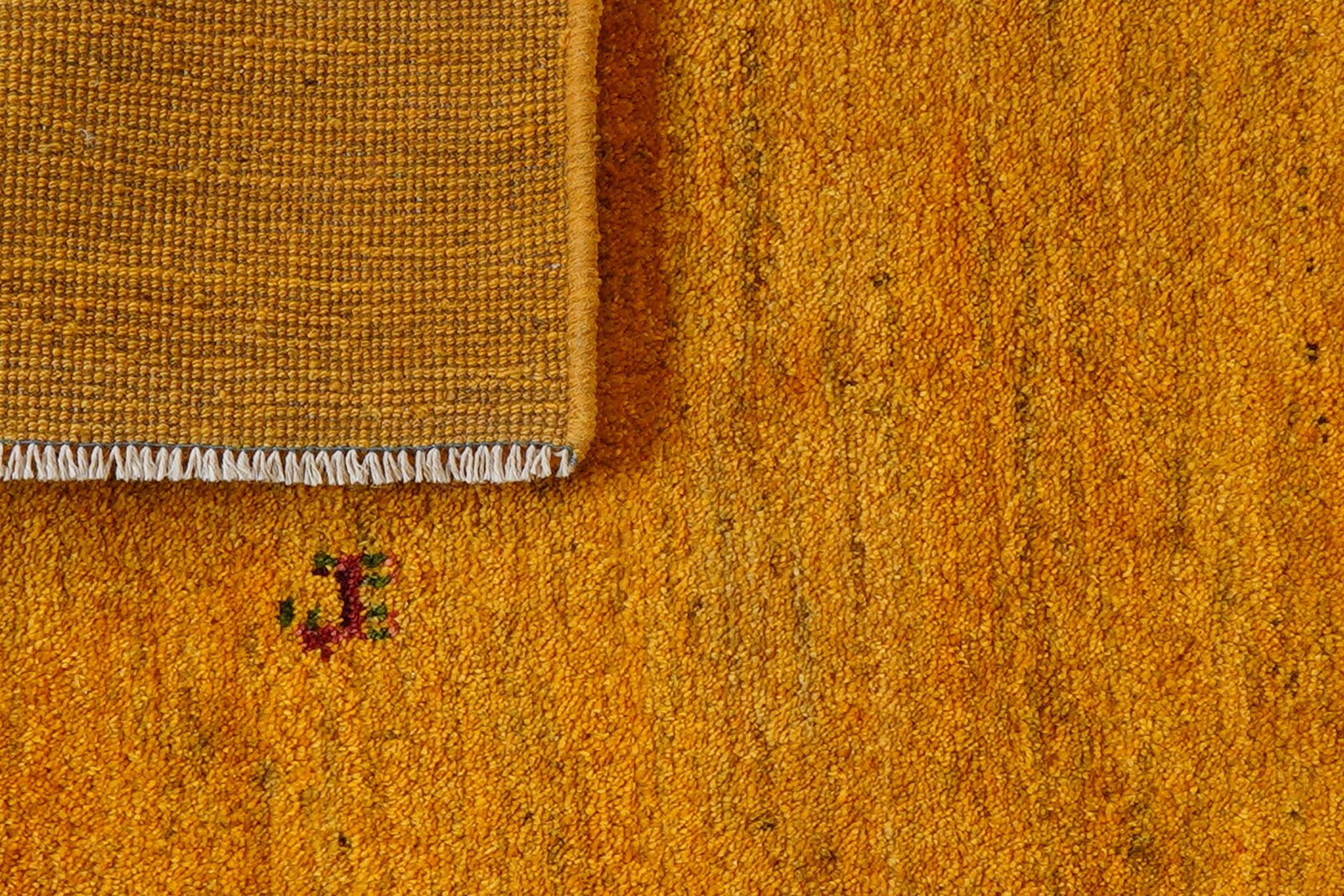 Gabbeh — Hand-knotted, 95x149 cm, Yellow, 100% Virgin Wool | View 7