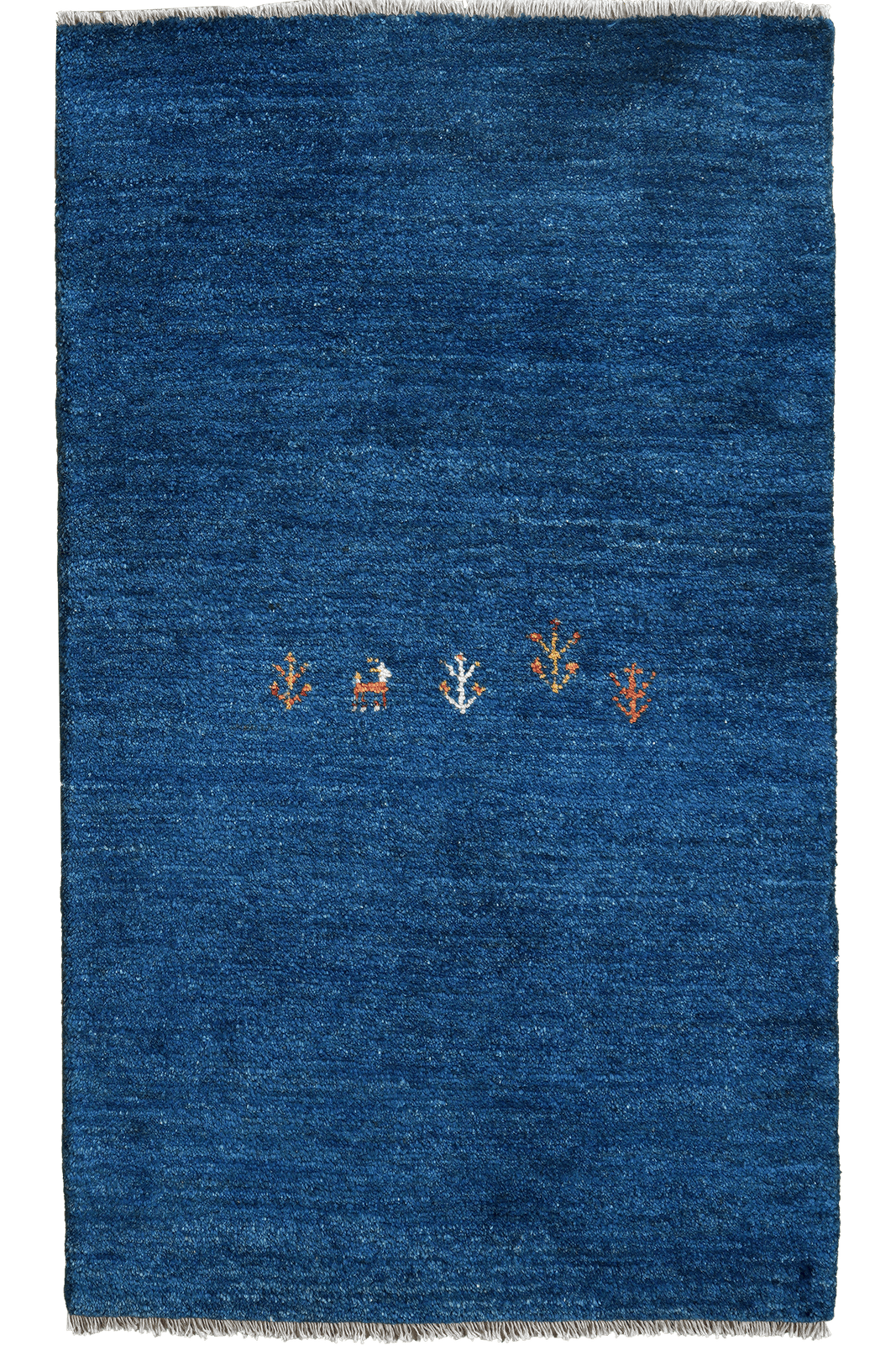 Gabbeh — Hand-knotted, 78x131 cm, Blue, 100% Virgin Wool | Main view