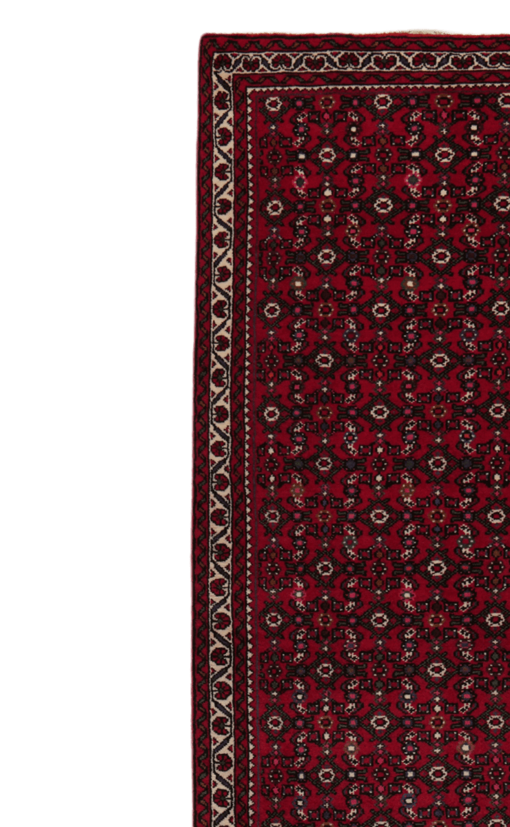 Hosseinabad — Hand-knotted, 80x395 cm, Red, 100% Virgin Wool | View 3