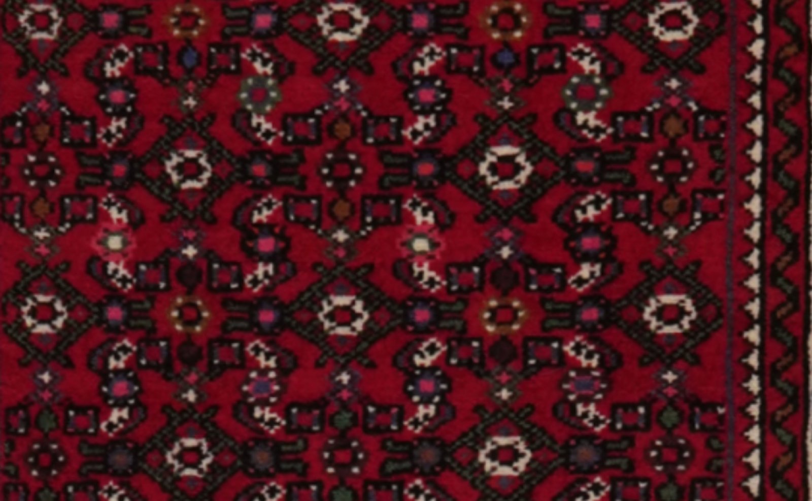 Hosseinabad — Hand-knotted, 80x395 cm, Red, 100% Virgin Wool | View 4