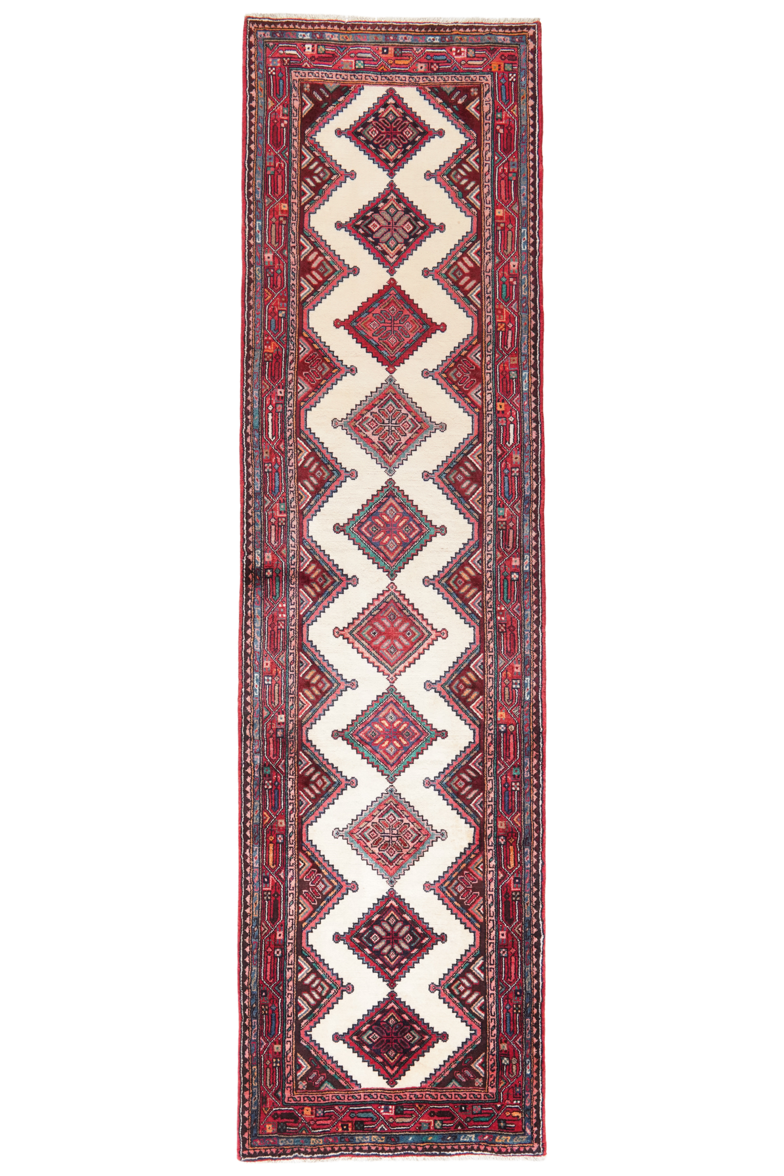 Zagheh — Handgefertigt, 322x86 cm, Rot, 100% Virgin Wool | Main view