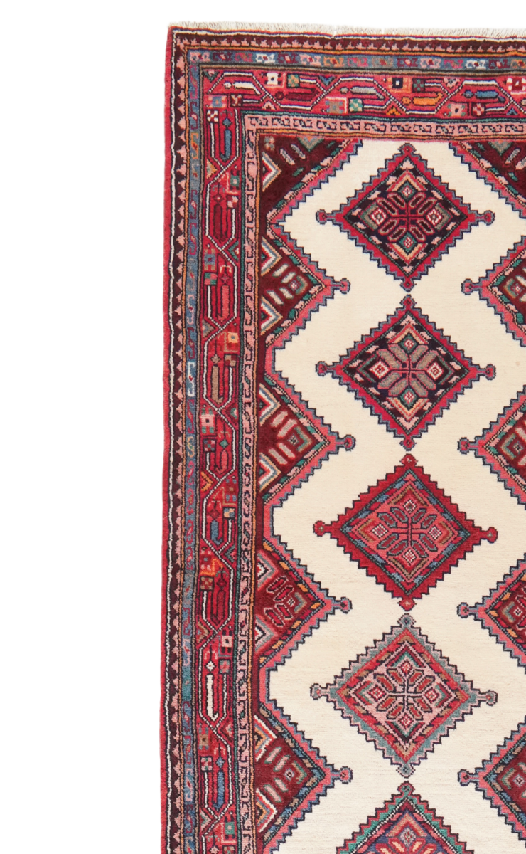 Zagheh — Handgefertigt, 322x86 cm, Rot, 100% Virgin Wool | View 4