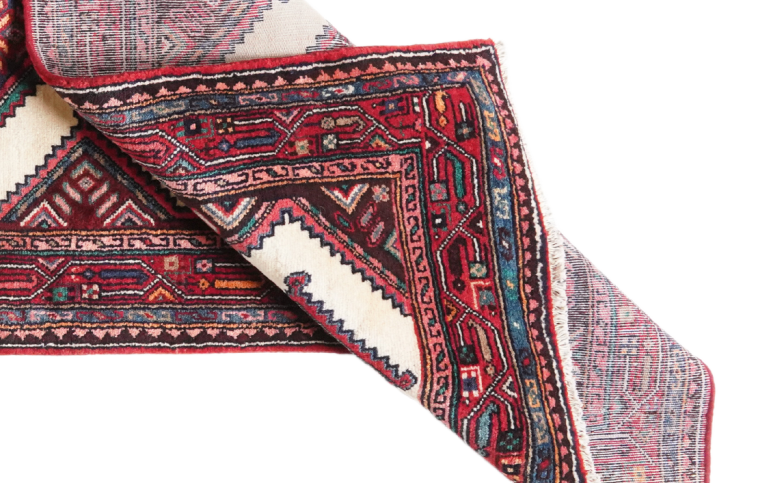 Zagheh — Handgefertigt, 322x86 cm, Rot, 100% Virgin Wool | View 8