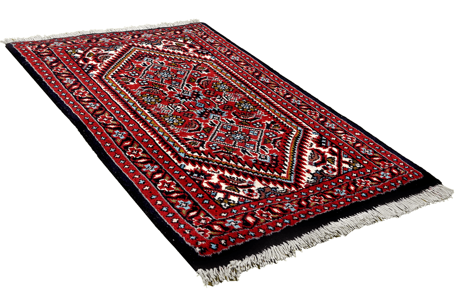 Bidjar Zandjan — Hand-knotted, 44x59 cm, Blue, 100% Virgin Wool | View 4