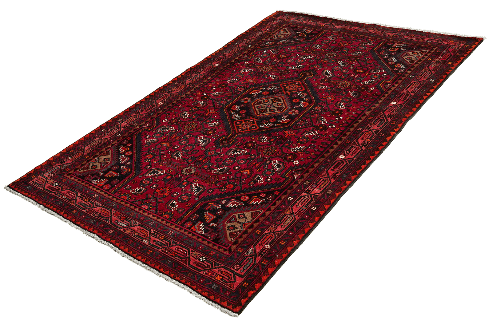 Assadabad — Hand-knotted, 127x221 cm, Red, 100% Virgin Wool | View 5