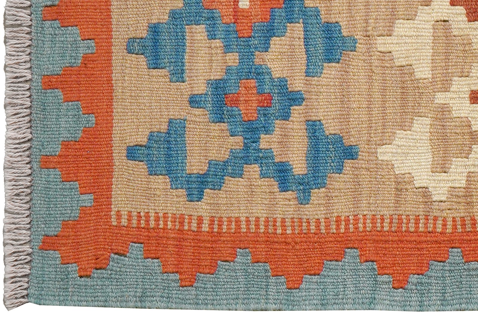 Kelim Gashgai — Handmade, 62x92 cm, Beige, 100% Virgin Wool | View 3