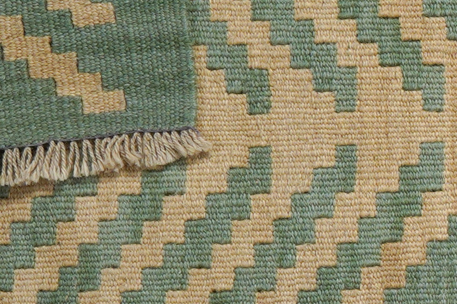 Kelim Gashgai — Handgefertigt, 190x57 cm, Grün, 100% Virgin Wool | View 7