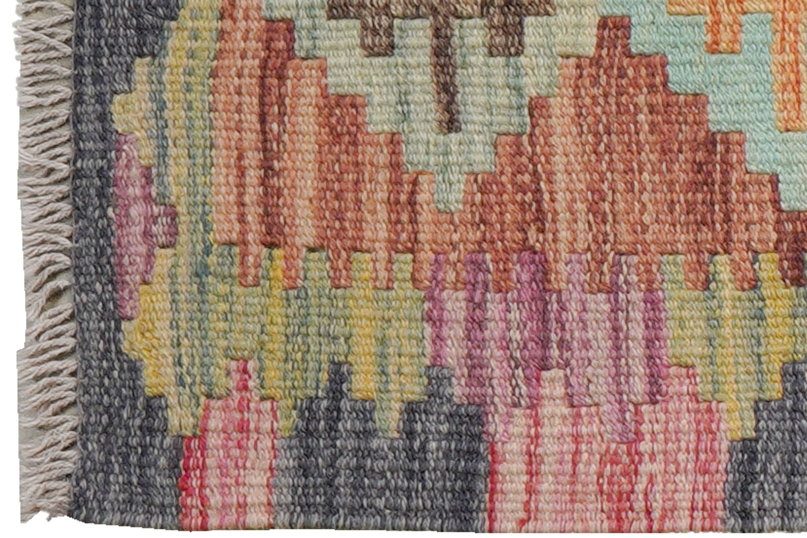 Kelim Gashgai — Handmade, 45x61 cm, Red, 100% Virgin Wool | View 3